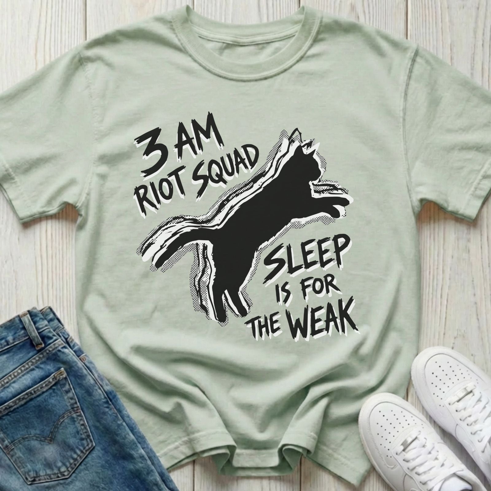 3am Riot Squad Cat T-shirt