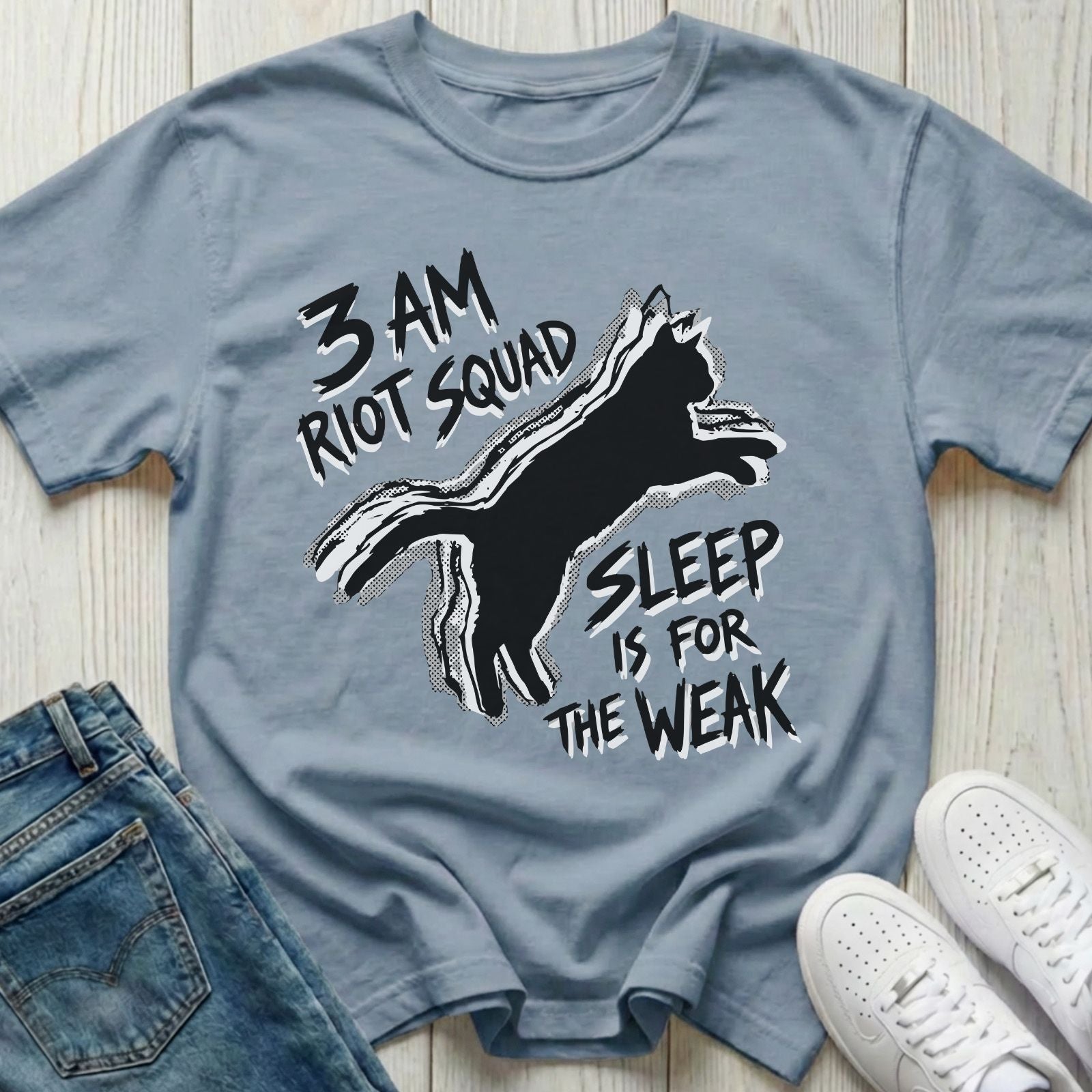 3am Riot Squad Cat T-shirt