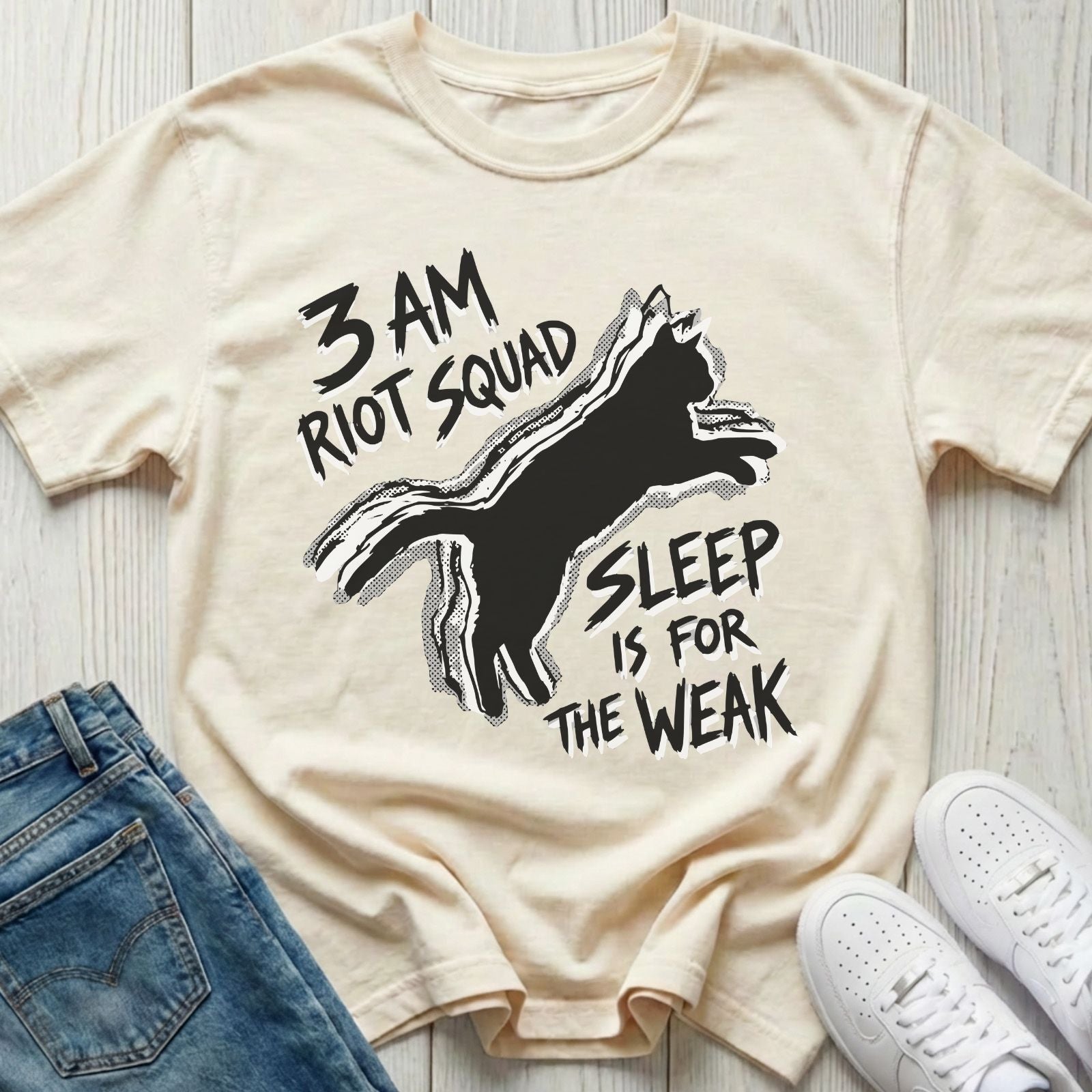 3am Riot Squad Cat T-shirt