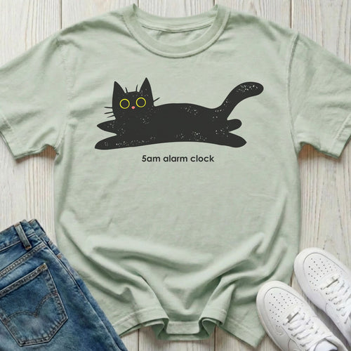 5am Alarm Clock Cat T-shirt