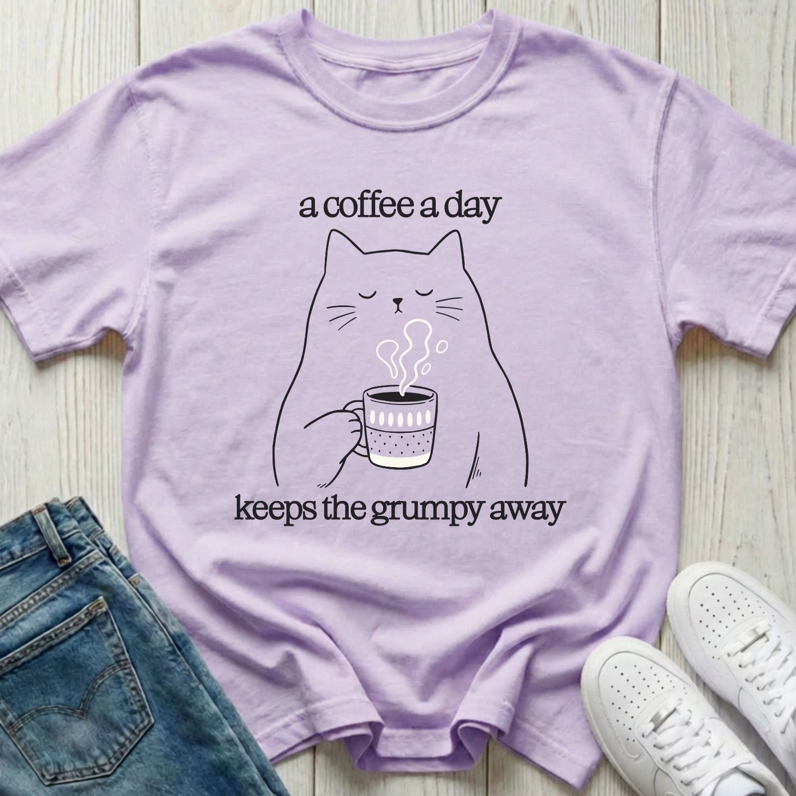A Coffee a Day Keeps the Grumpy Away T-shirt