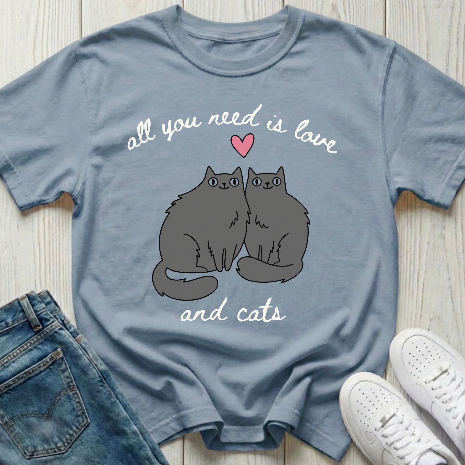 All You Need Is Love and Cats T-shirt