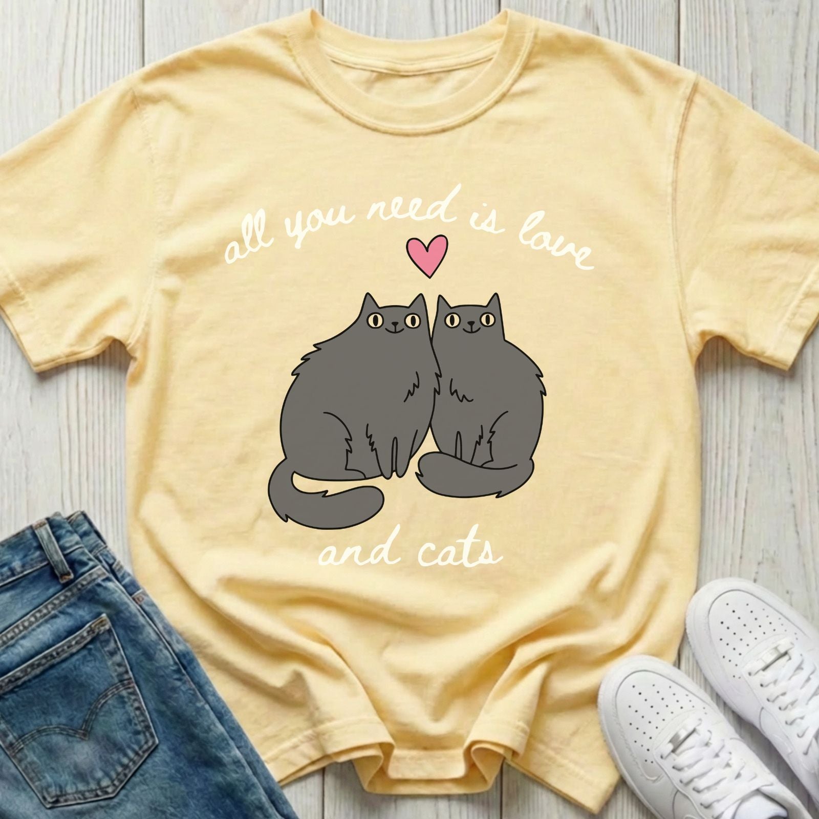 All You Need Is Love and Cats T-shirt