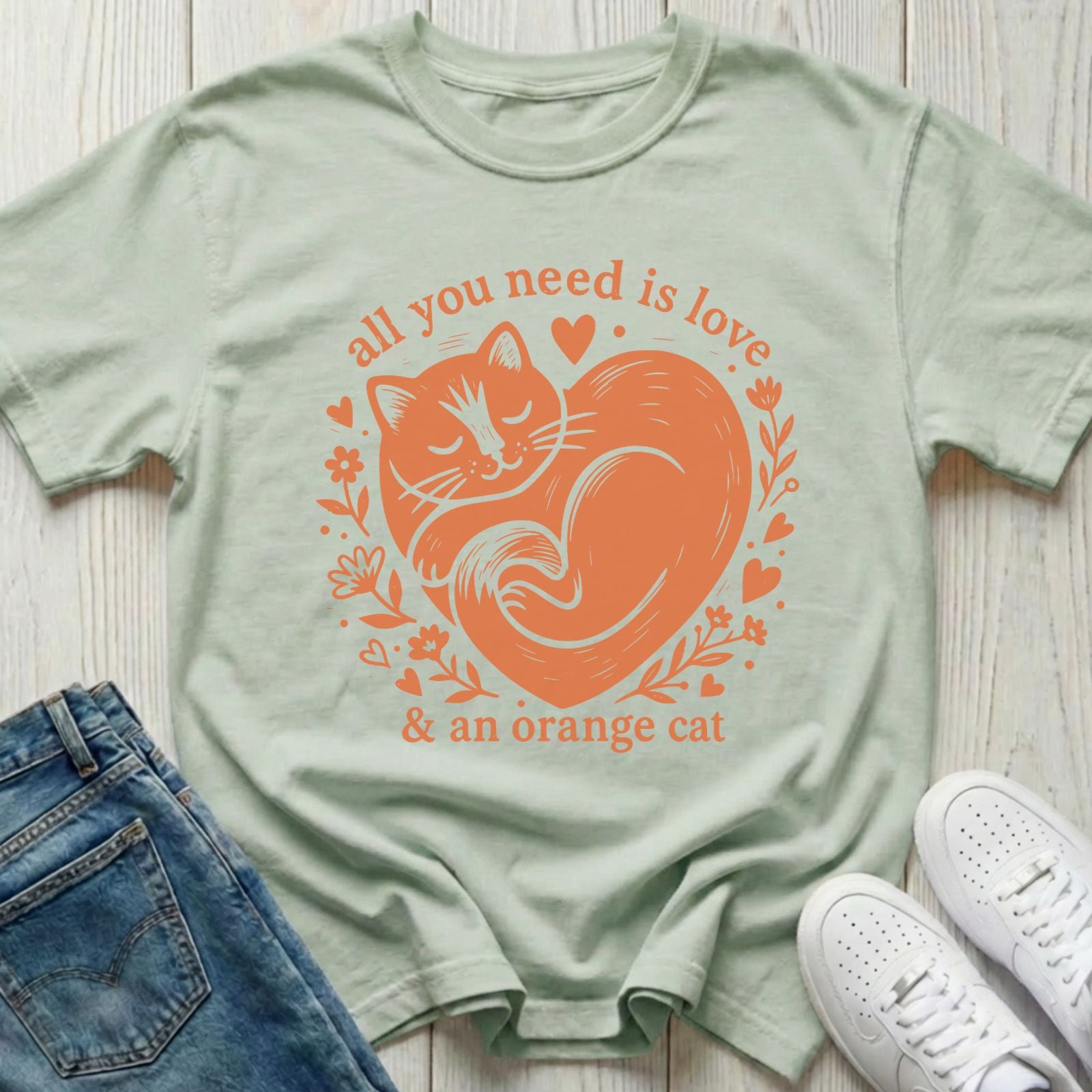 All You Need Is Love & an Orange Cat T-shirt