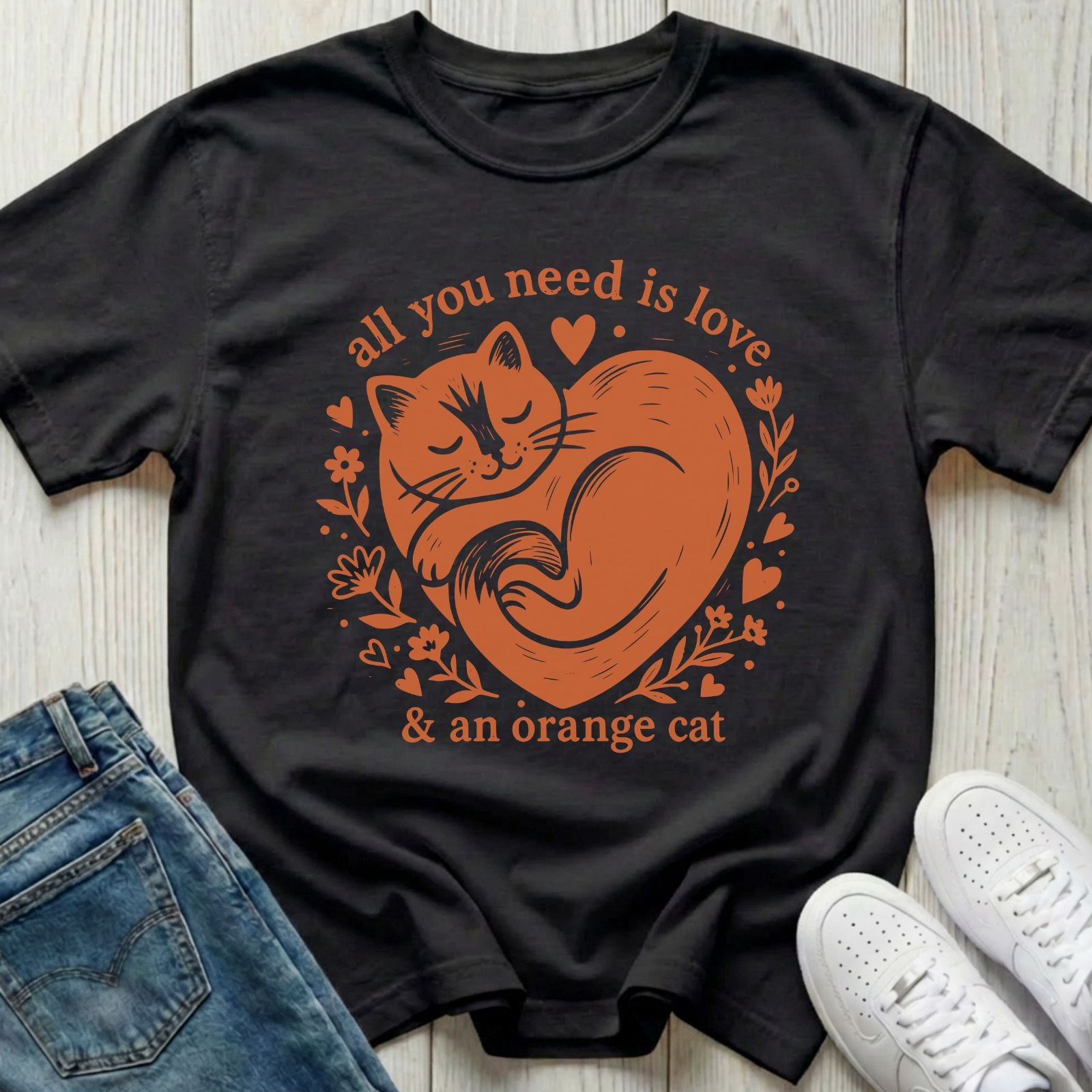 All You Need Is Love & an Orange Cat T-shirt