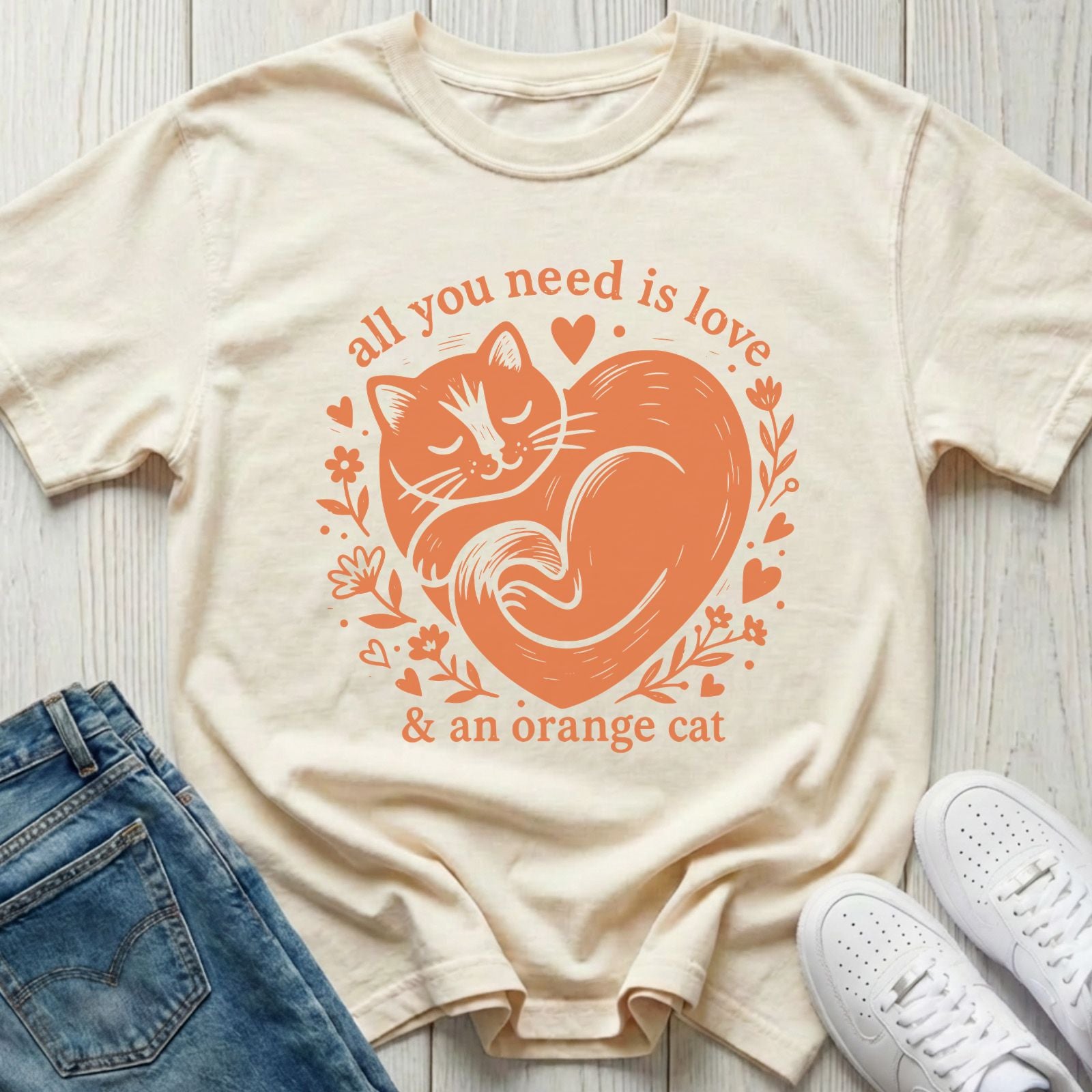 All You Need Is Love & an Orange Cat T-shirt