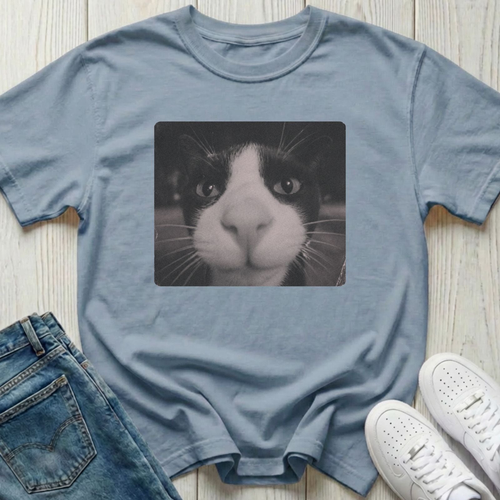 Analog Menace Tuxedo Cat T-shirt