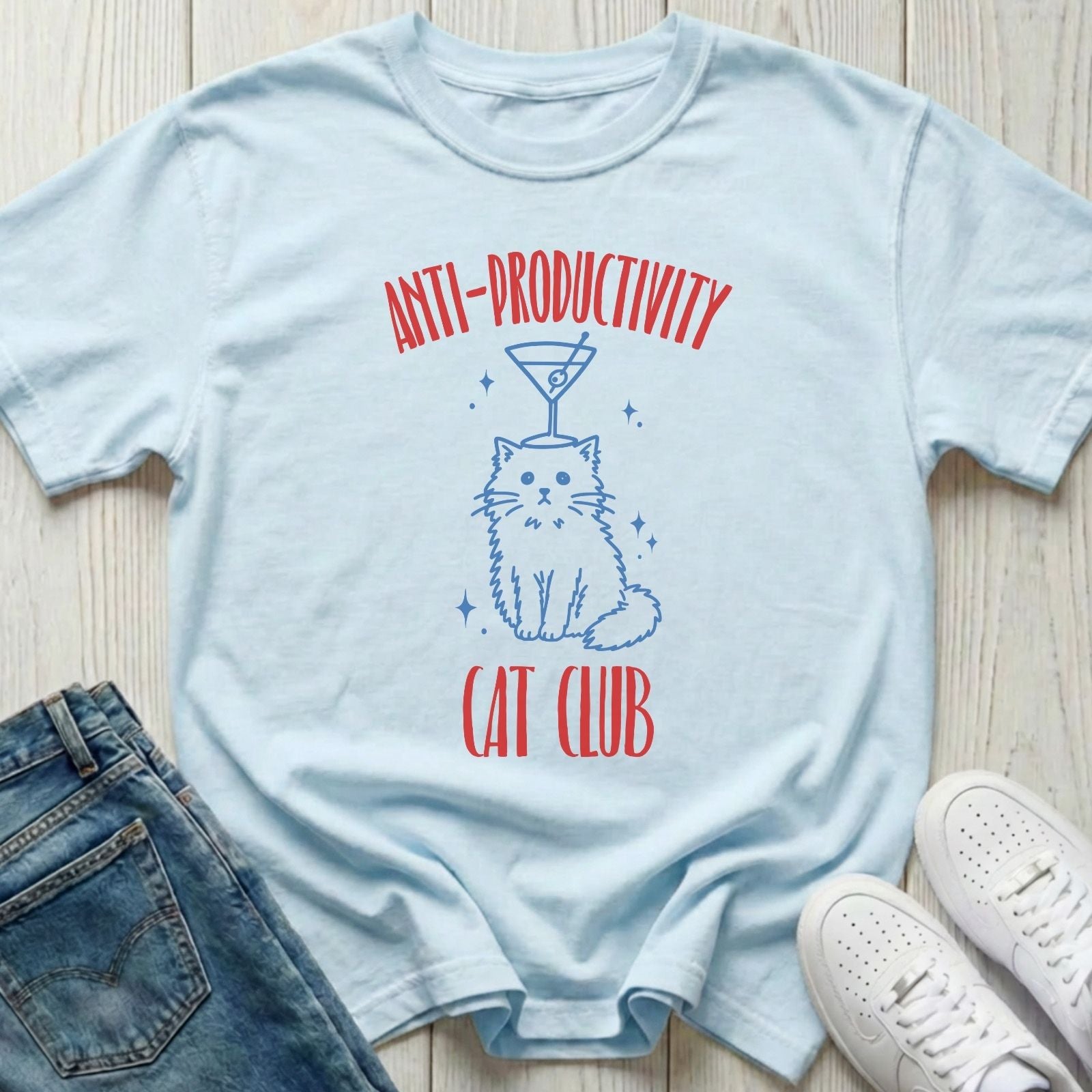 Anti-Productivity Cat Club T-shirt