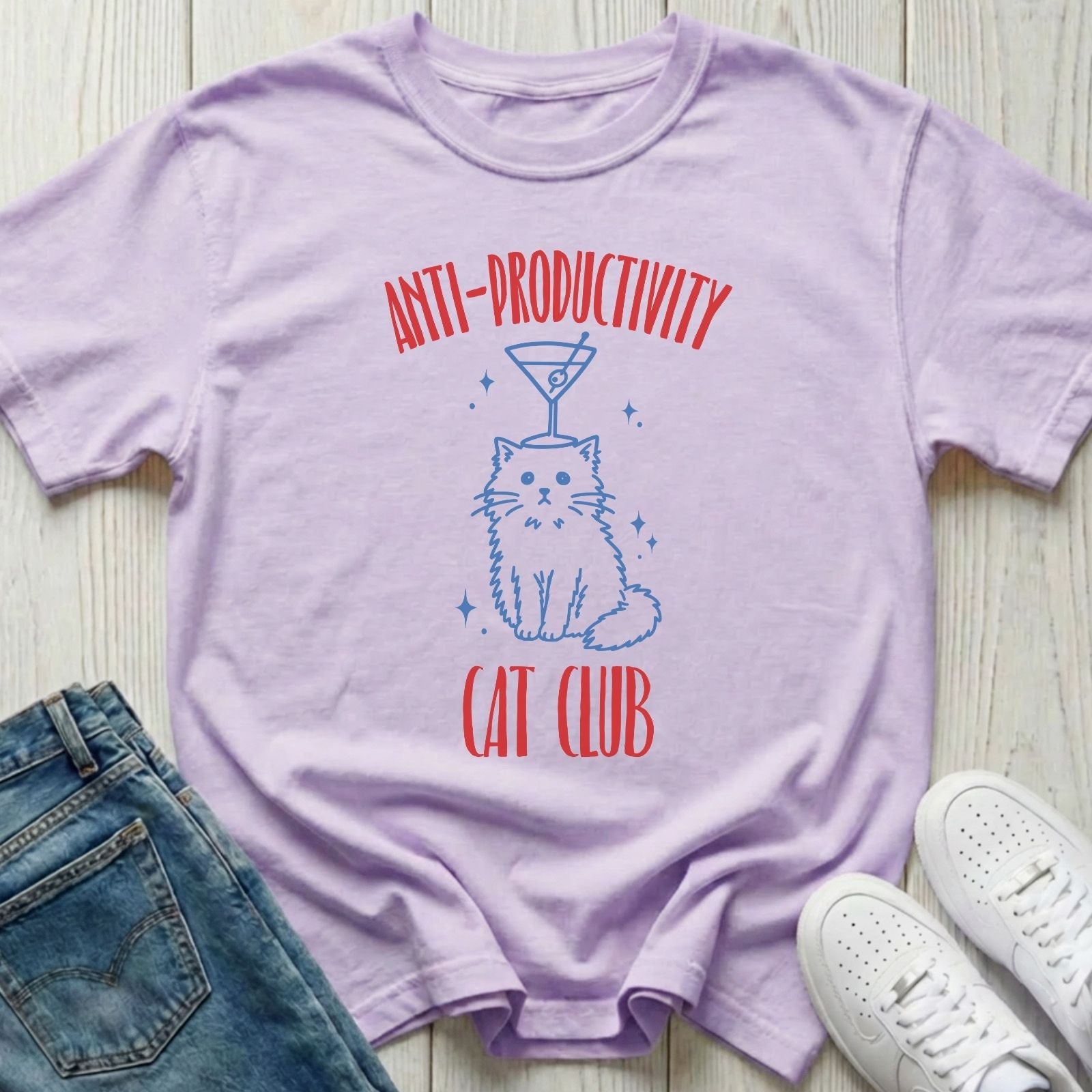 Anti-Productivity Cat Club T-shirt