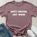 Anti-social Cat Mom T-shirt