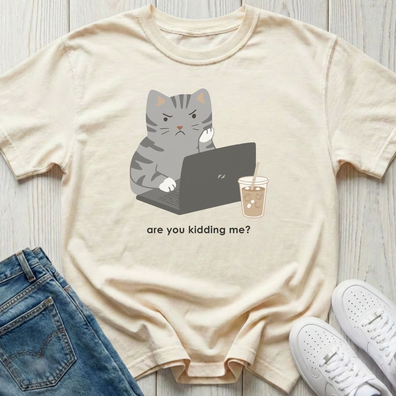 Are You Kidding Me Cat T-shirt