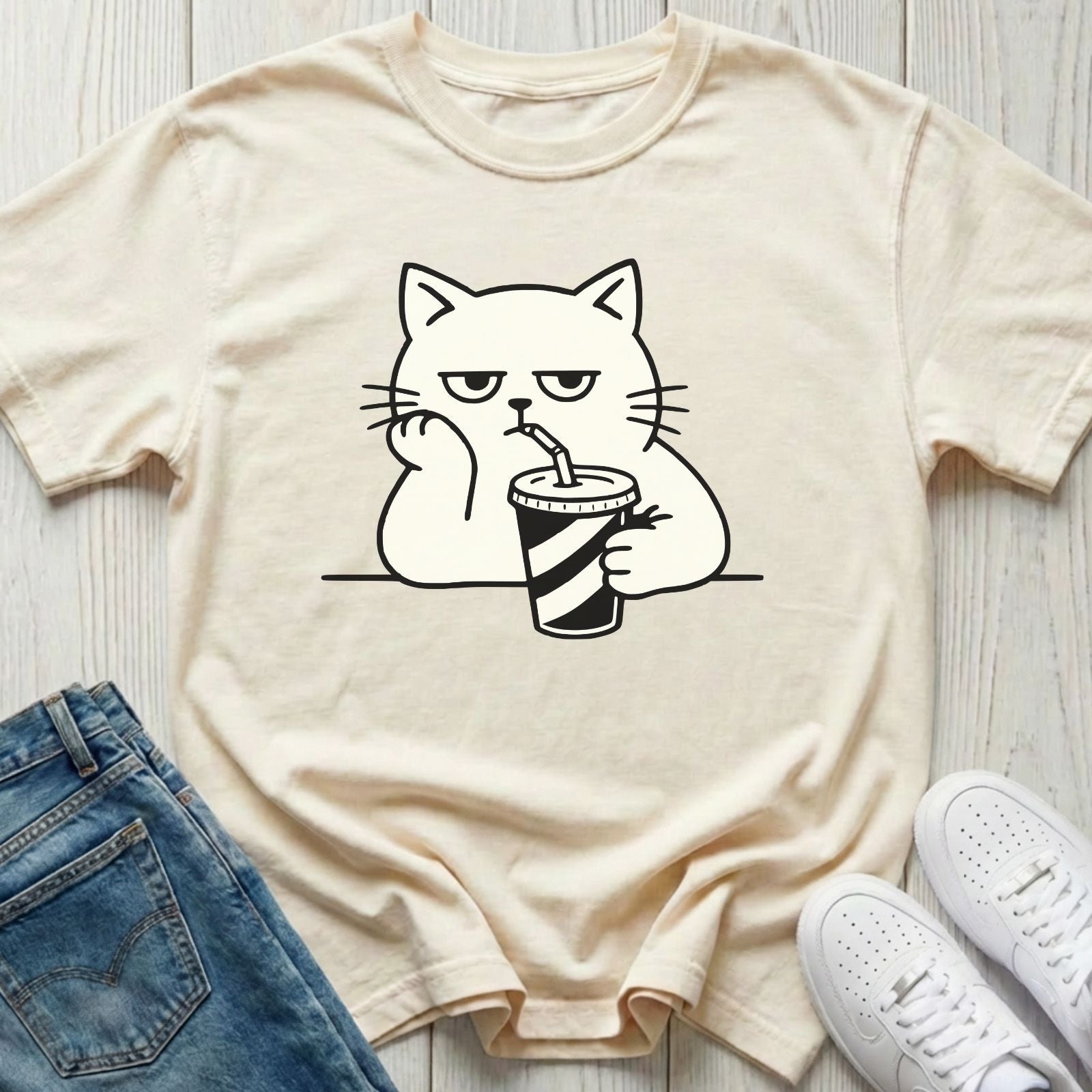 Bare Minimum Cat T-shirt