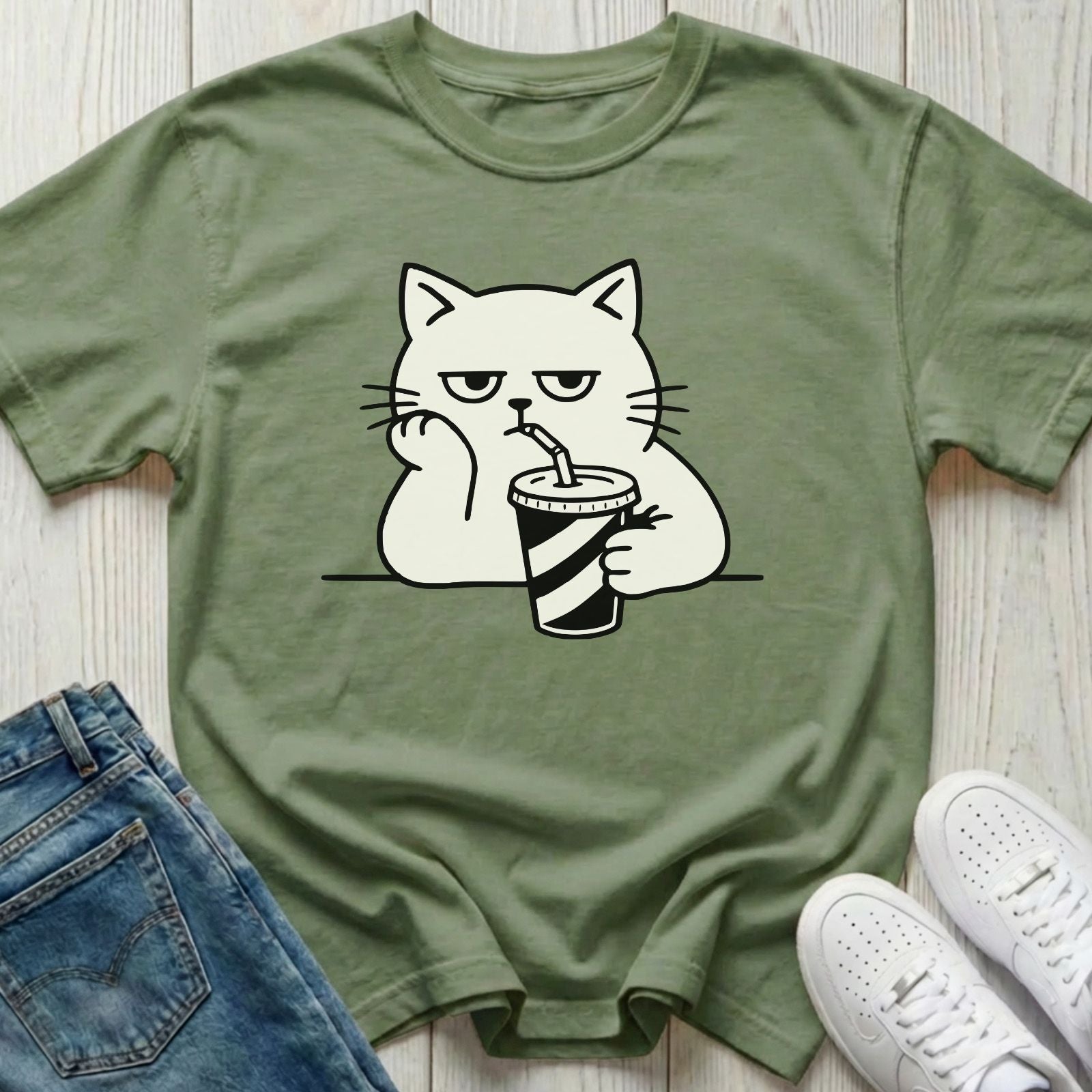 Bare Minimum Cat T-shirt