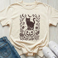 Black Cat on Pumpkin Halloween T-shirt