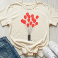 Black Cat with Balloons T-shirt