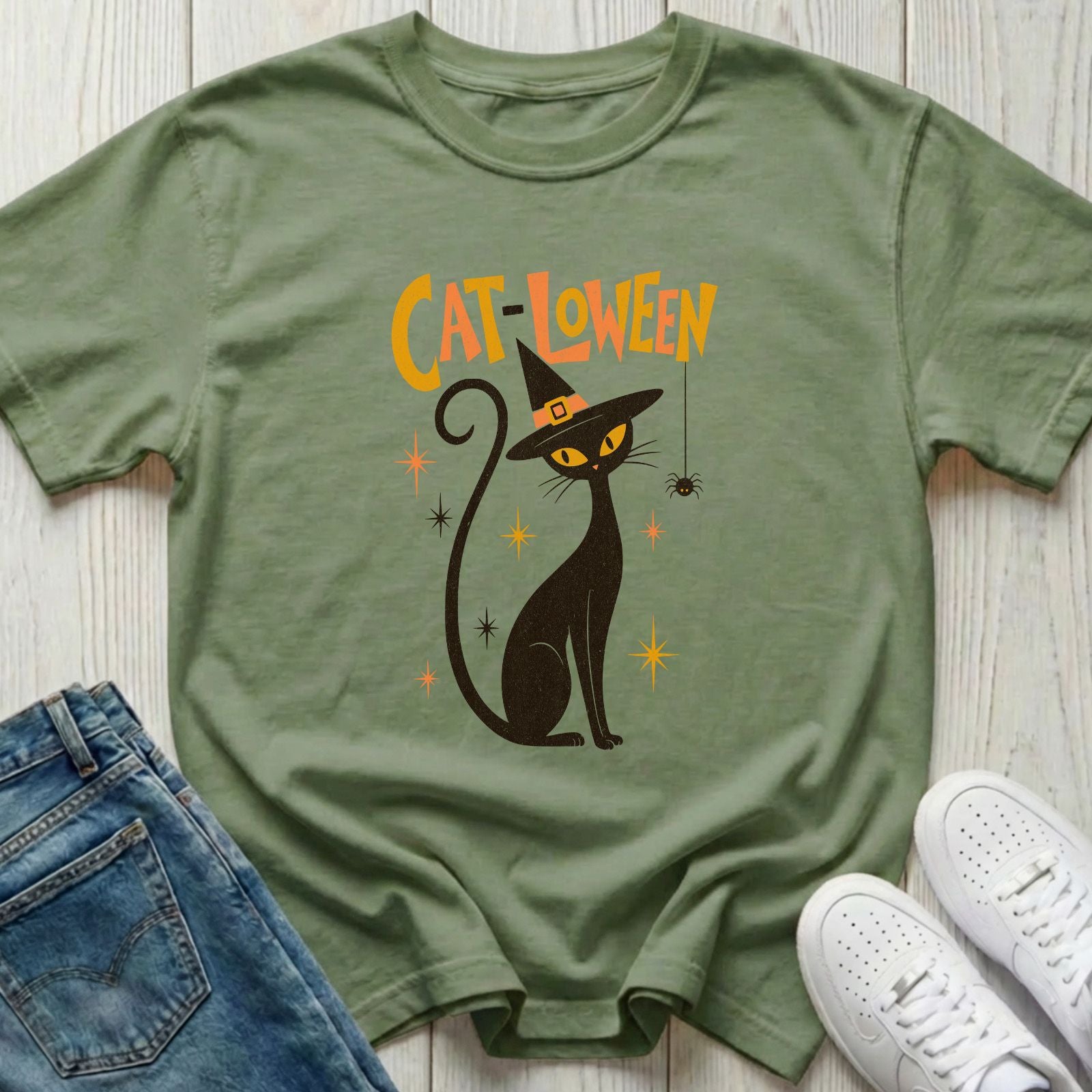 Cat-loween Halloween T-shirt