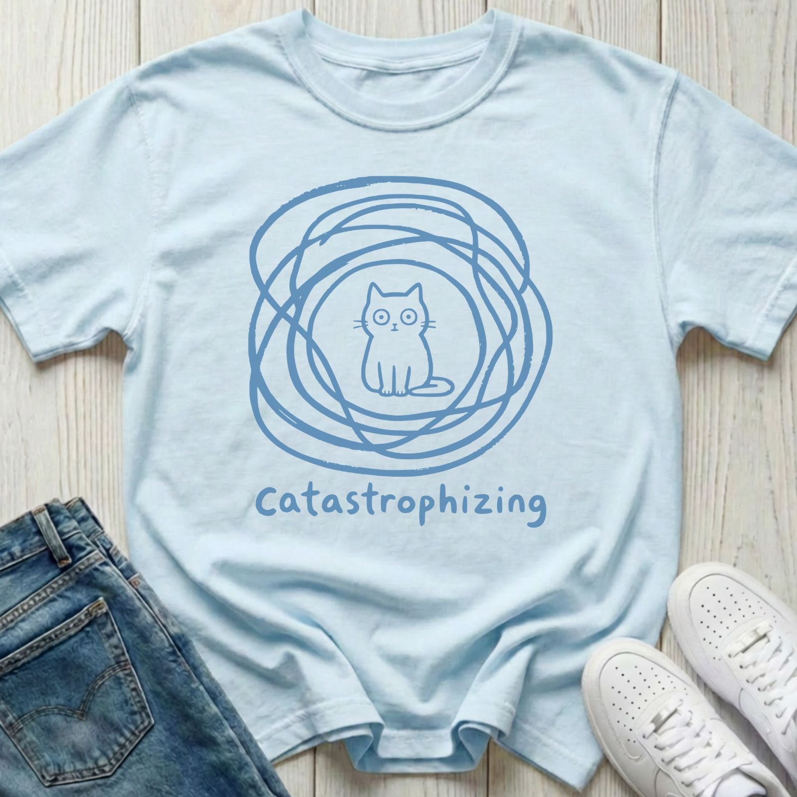 Catastrophizing Cat T-shirt