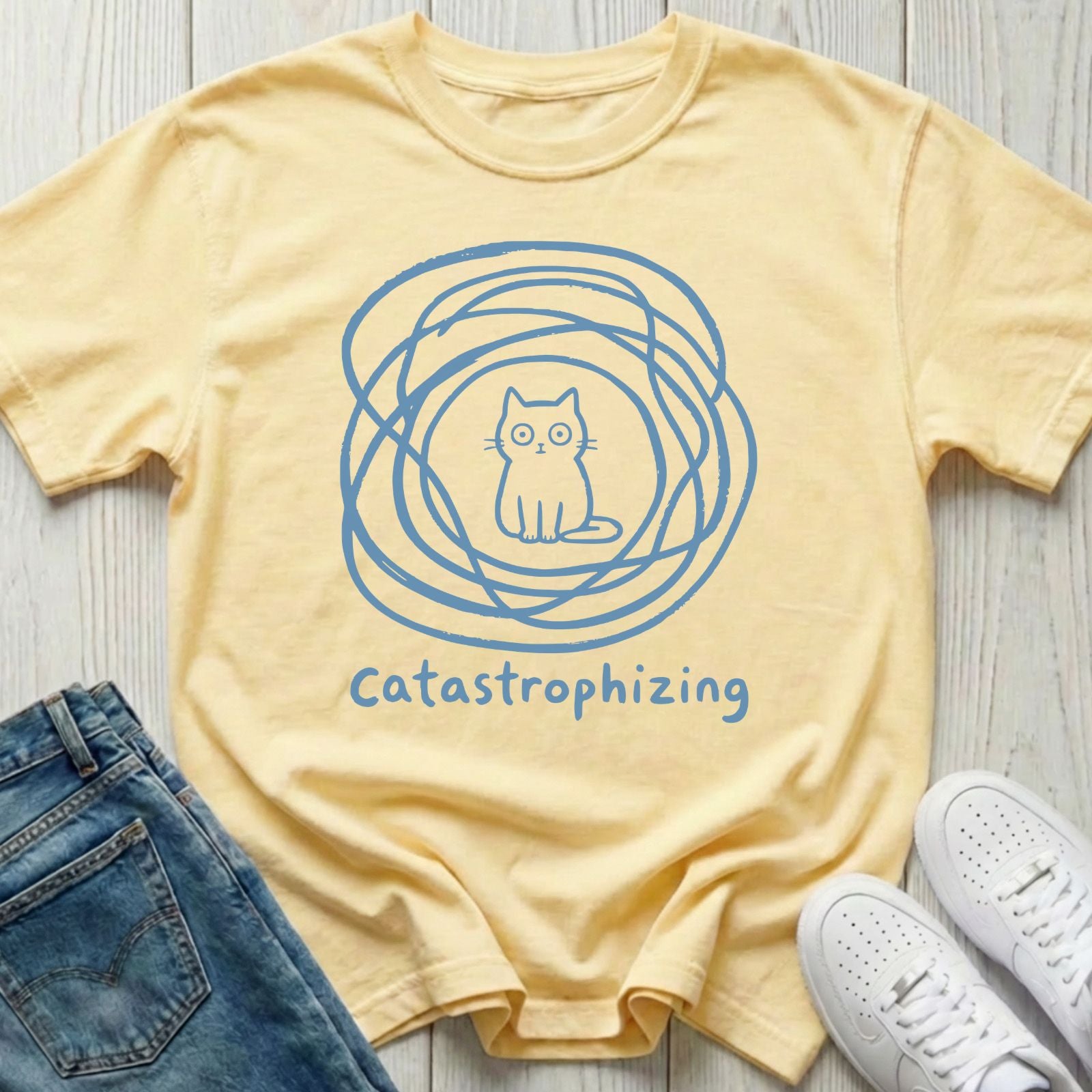 Catastrophizing Cat T-shirt
