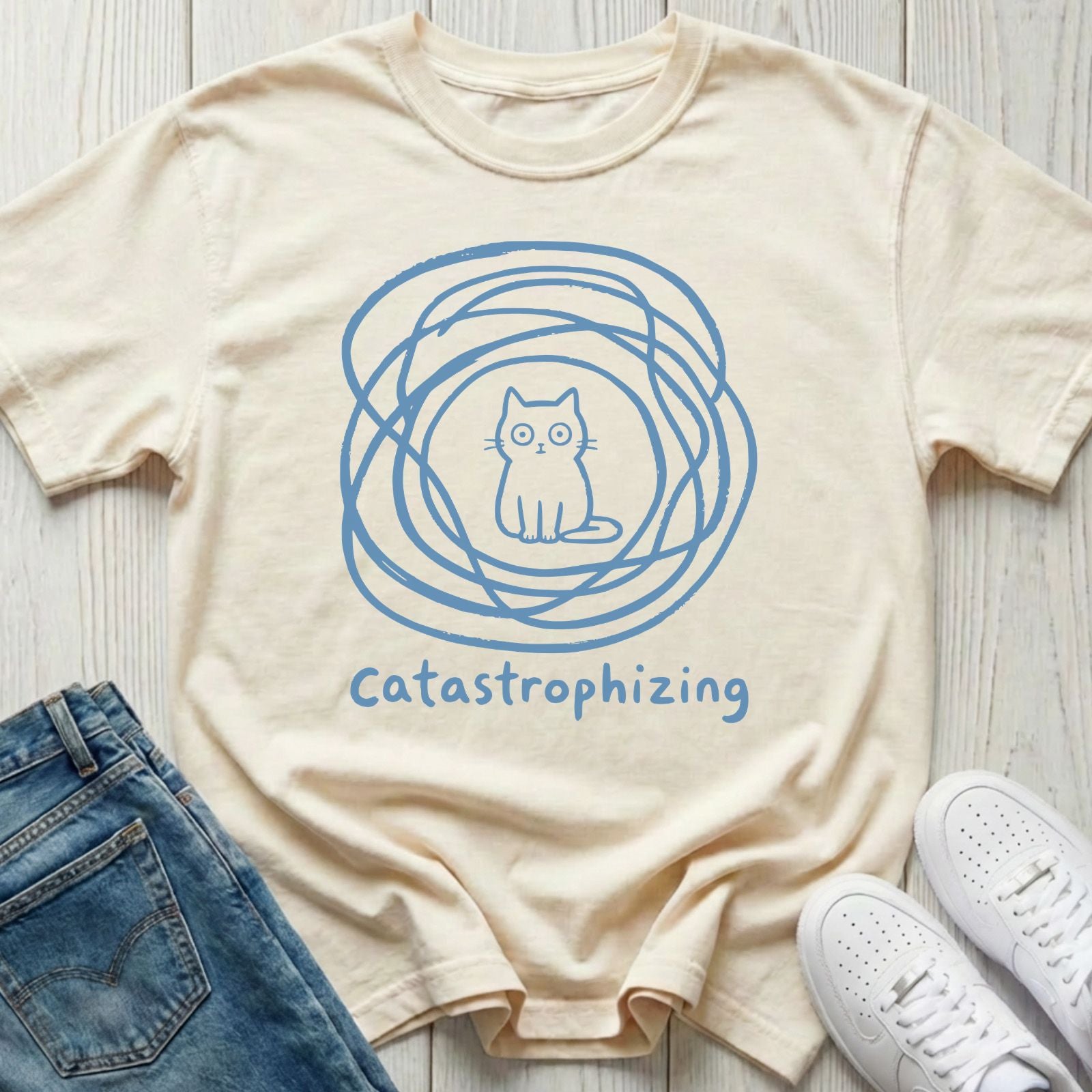 Catastrophizing Cat T-shirt