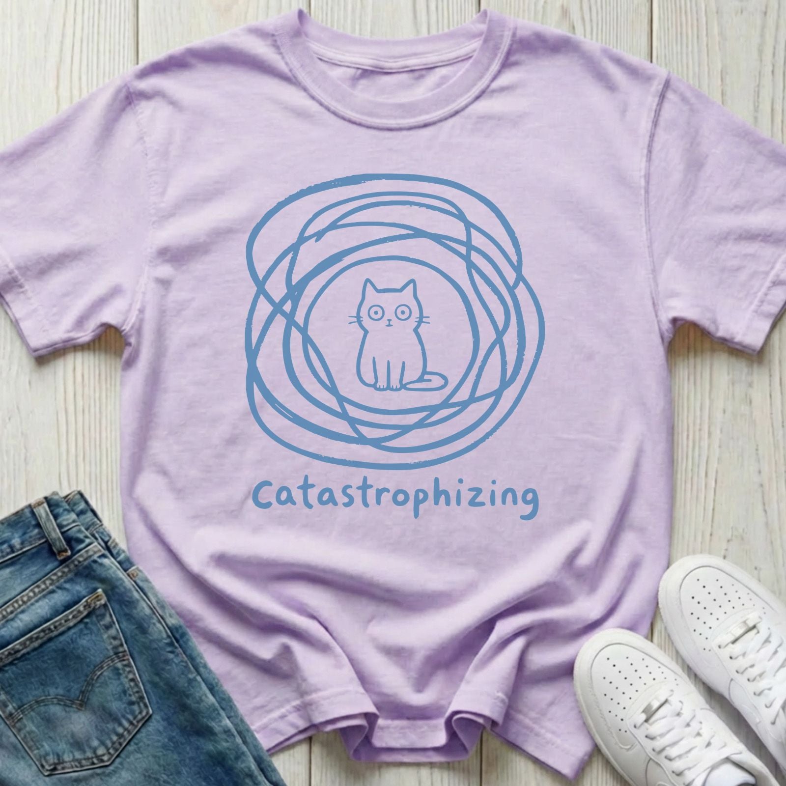 Catastrophizing Cat T-shirt