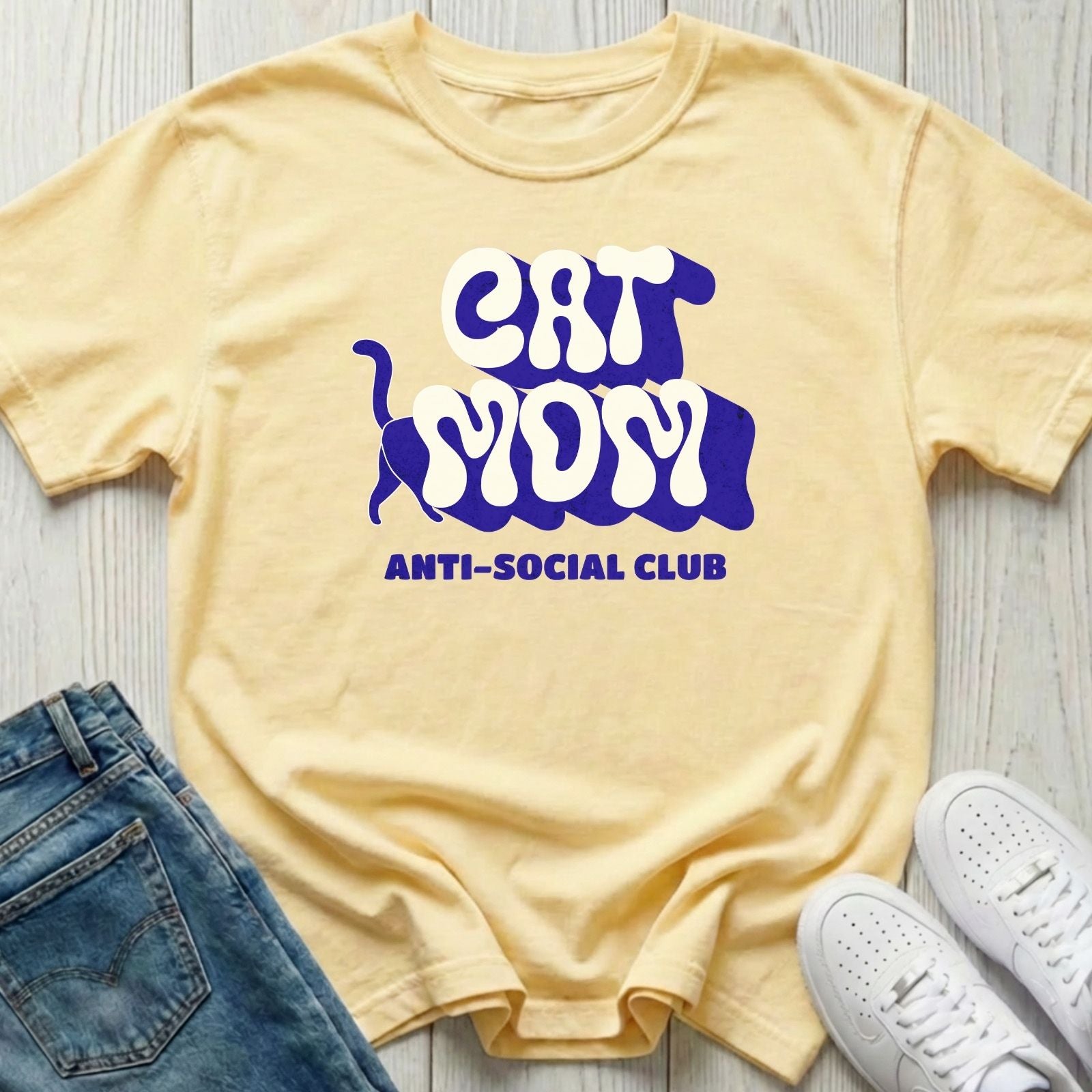Cat Mom Anti-social Club T-shirt