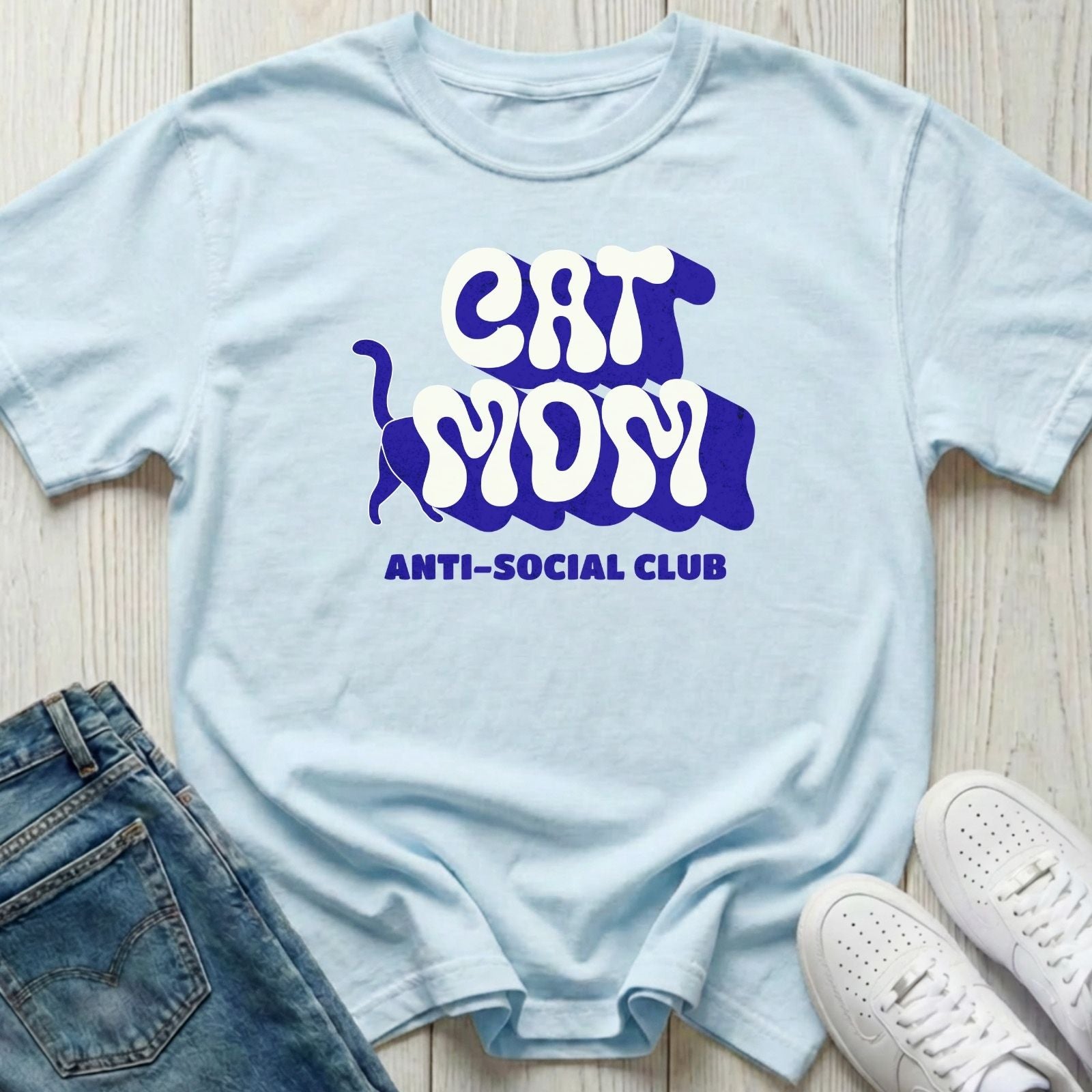 Cat Mom Anti-social Club T-shirt