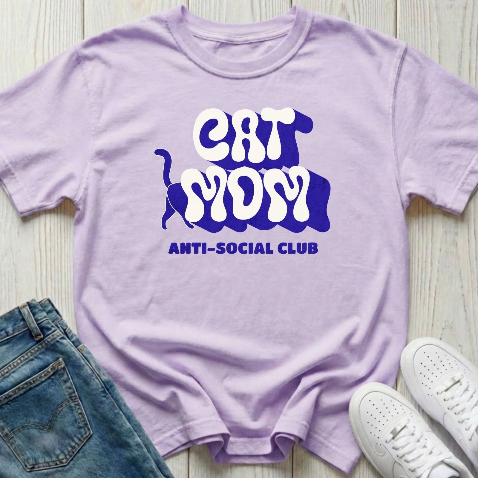 Cat Mom Anti-social Club T-shirt
