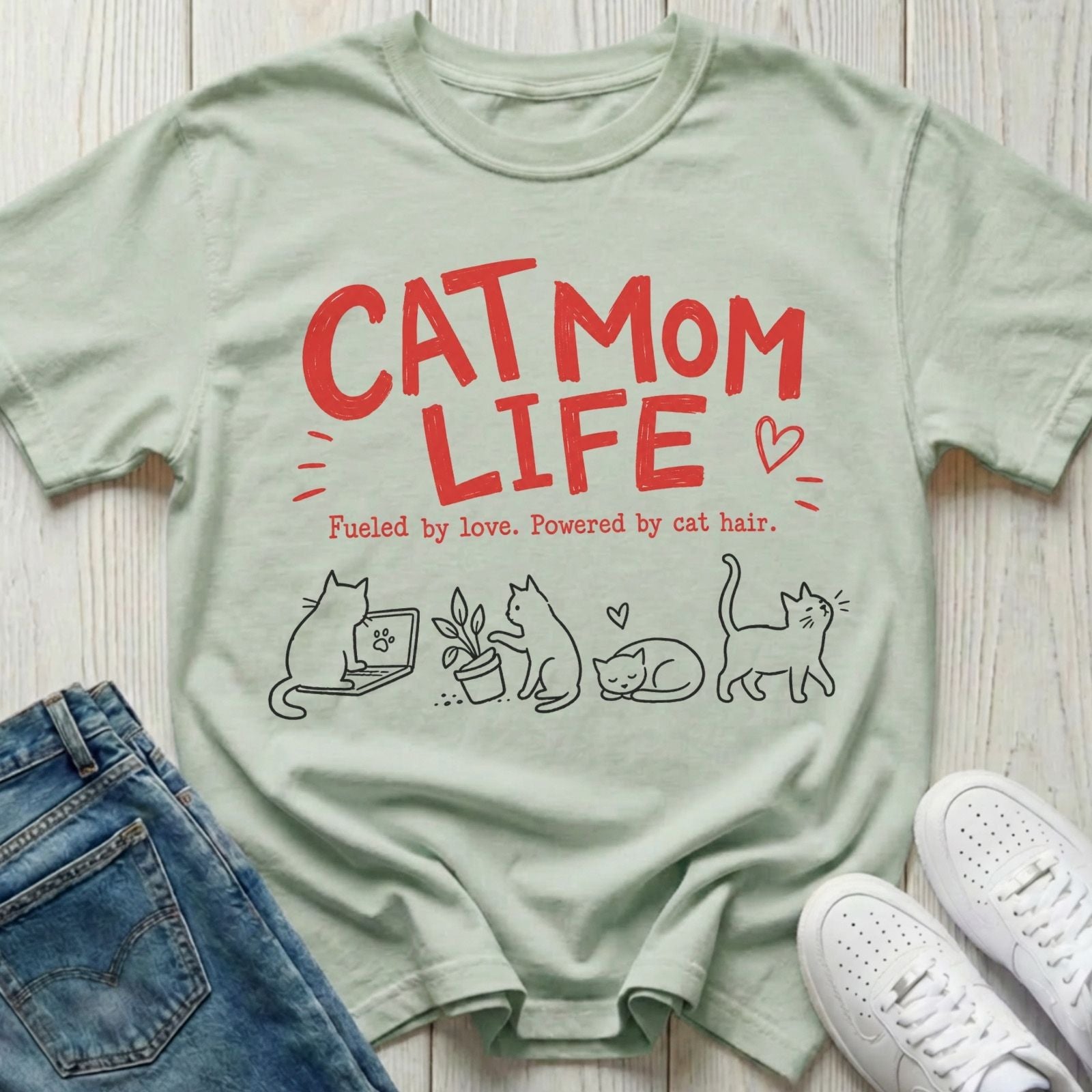Cat Mom Life T-shirt