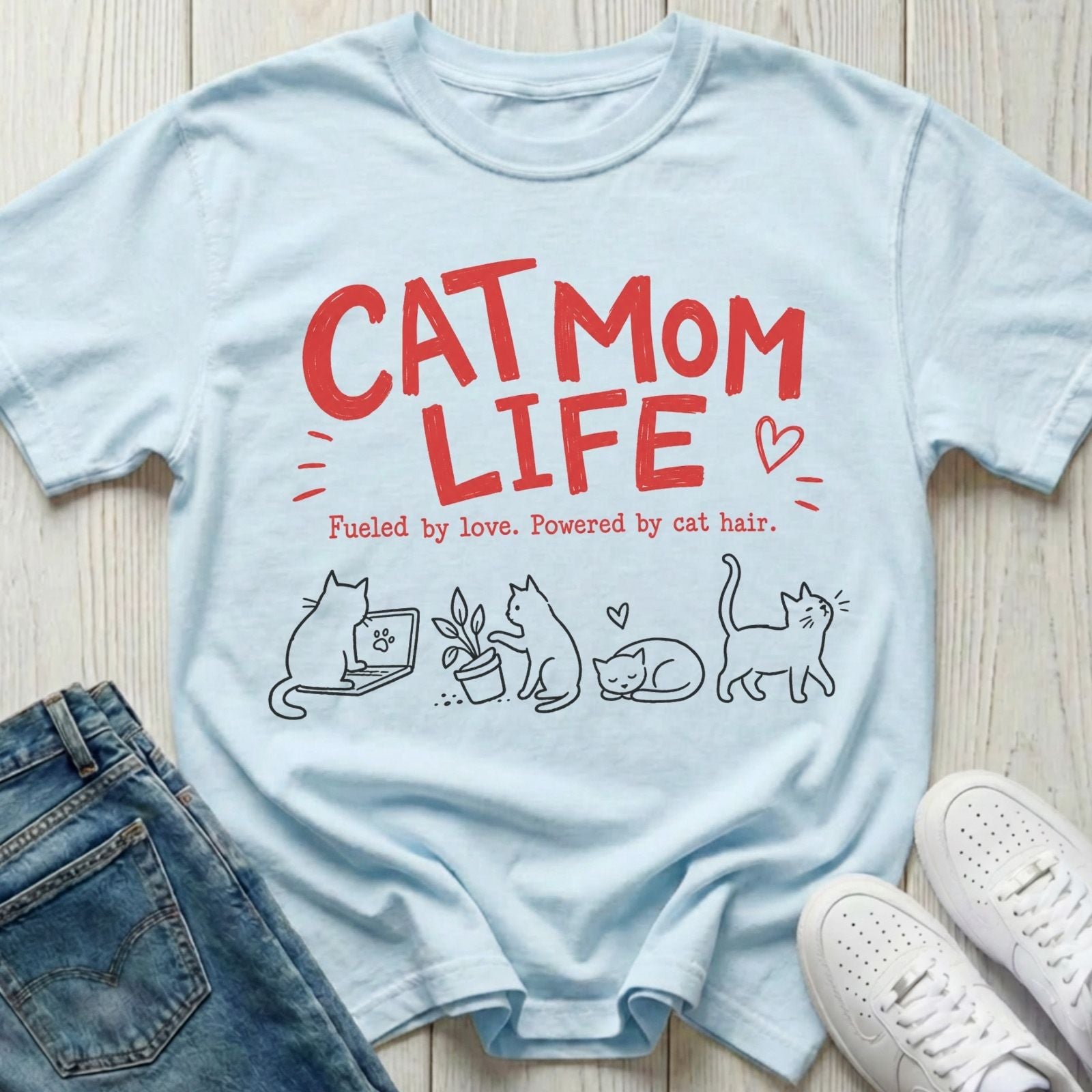 Cat Mom Life T-shirt