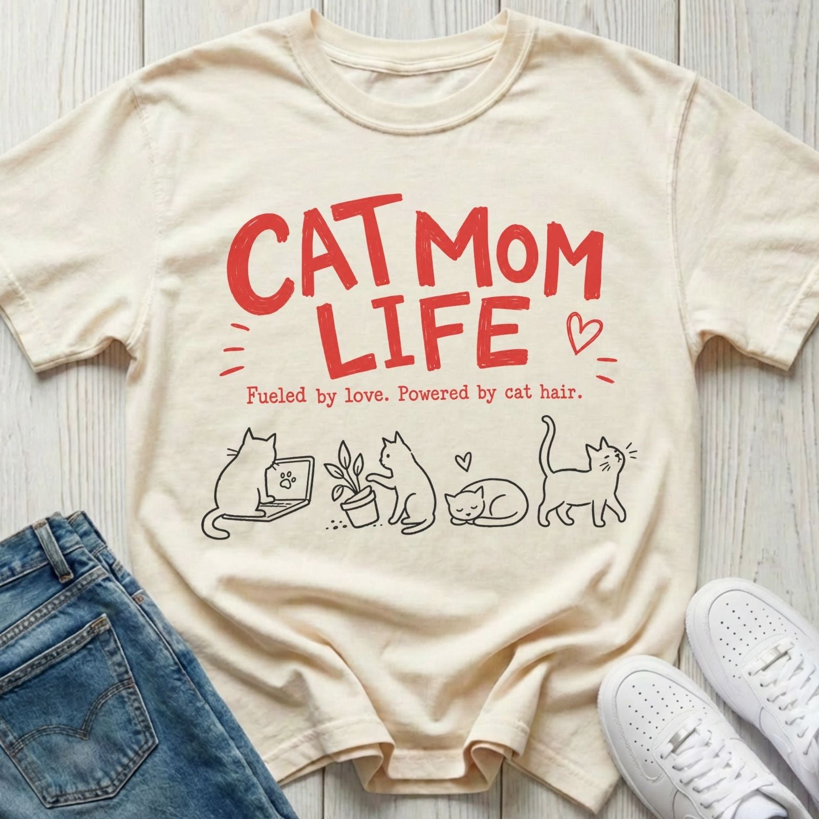 Cat Mom Life T-shirt