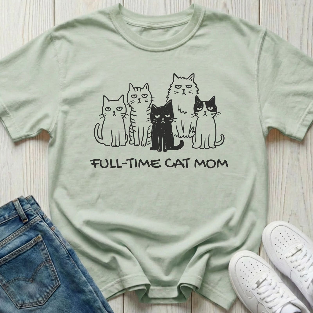 Full-Time Cat Mom T-shirt