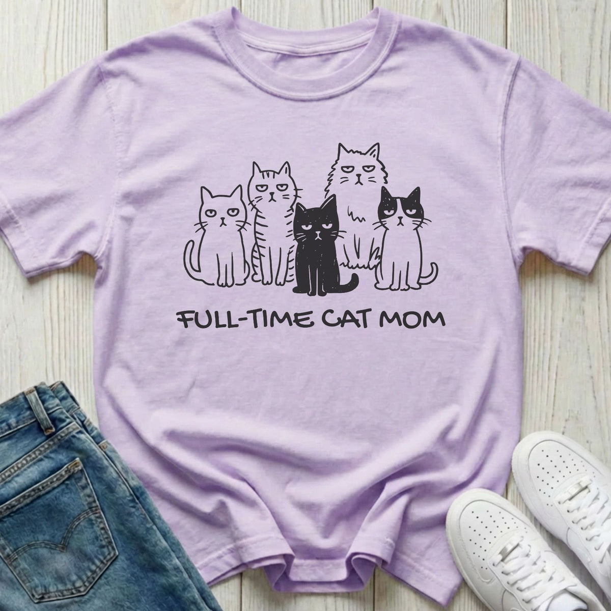 Full-Time Cat Mom T-shirt