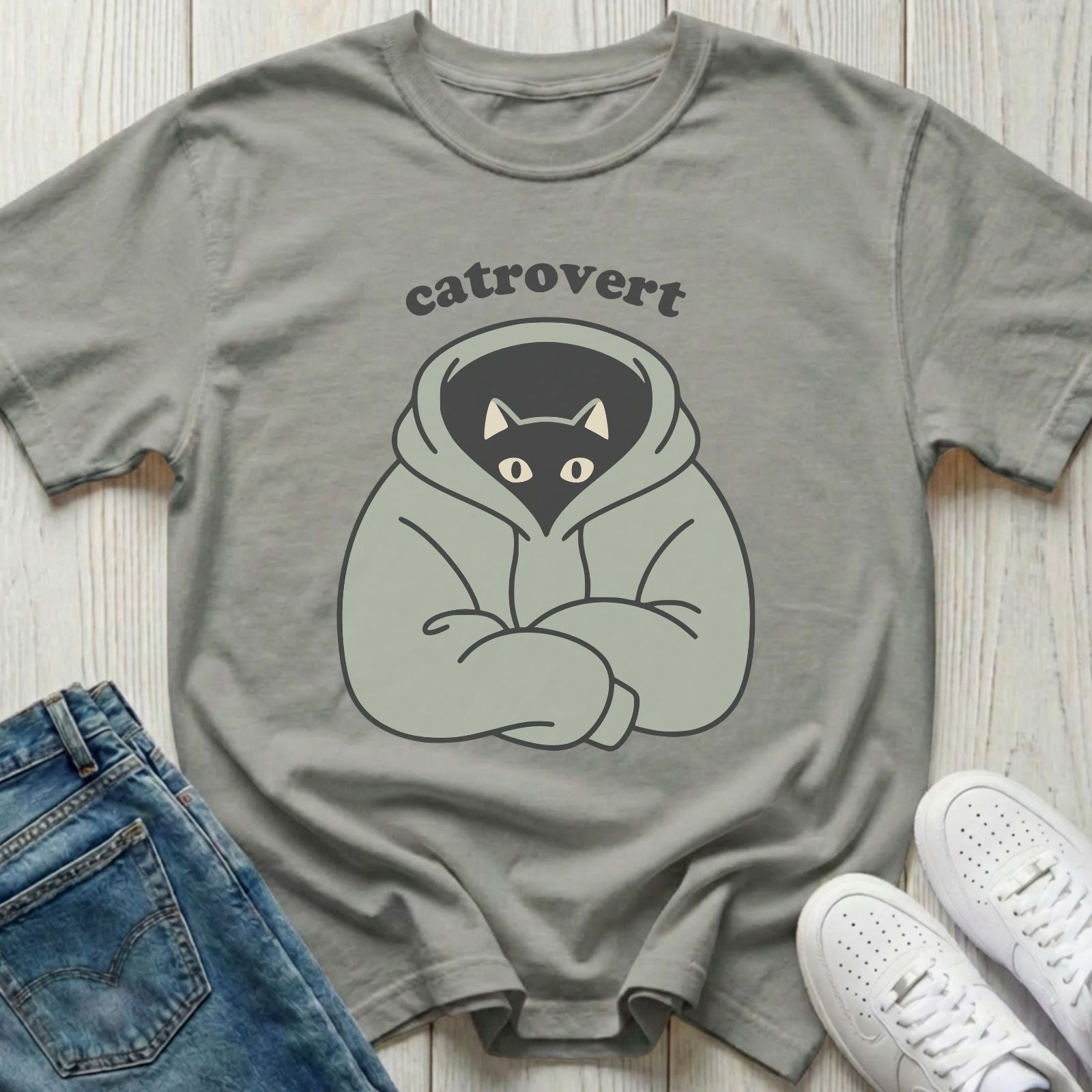 Catrovert Introvert T-shirt