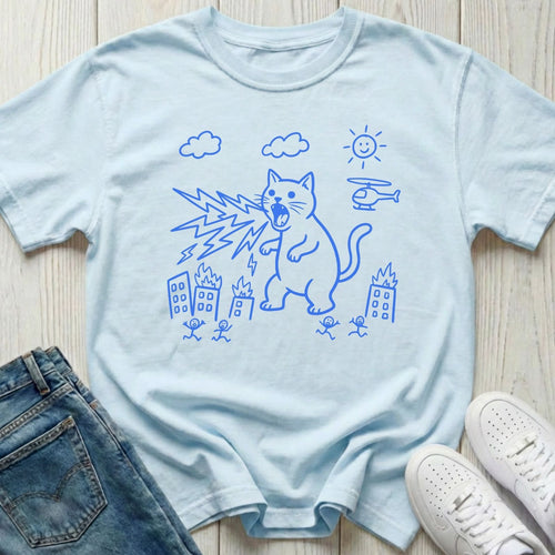 Catzilla Chaos Sketch T-shirt