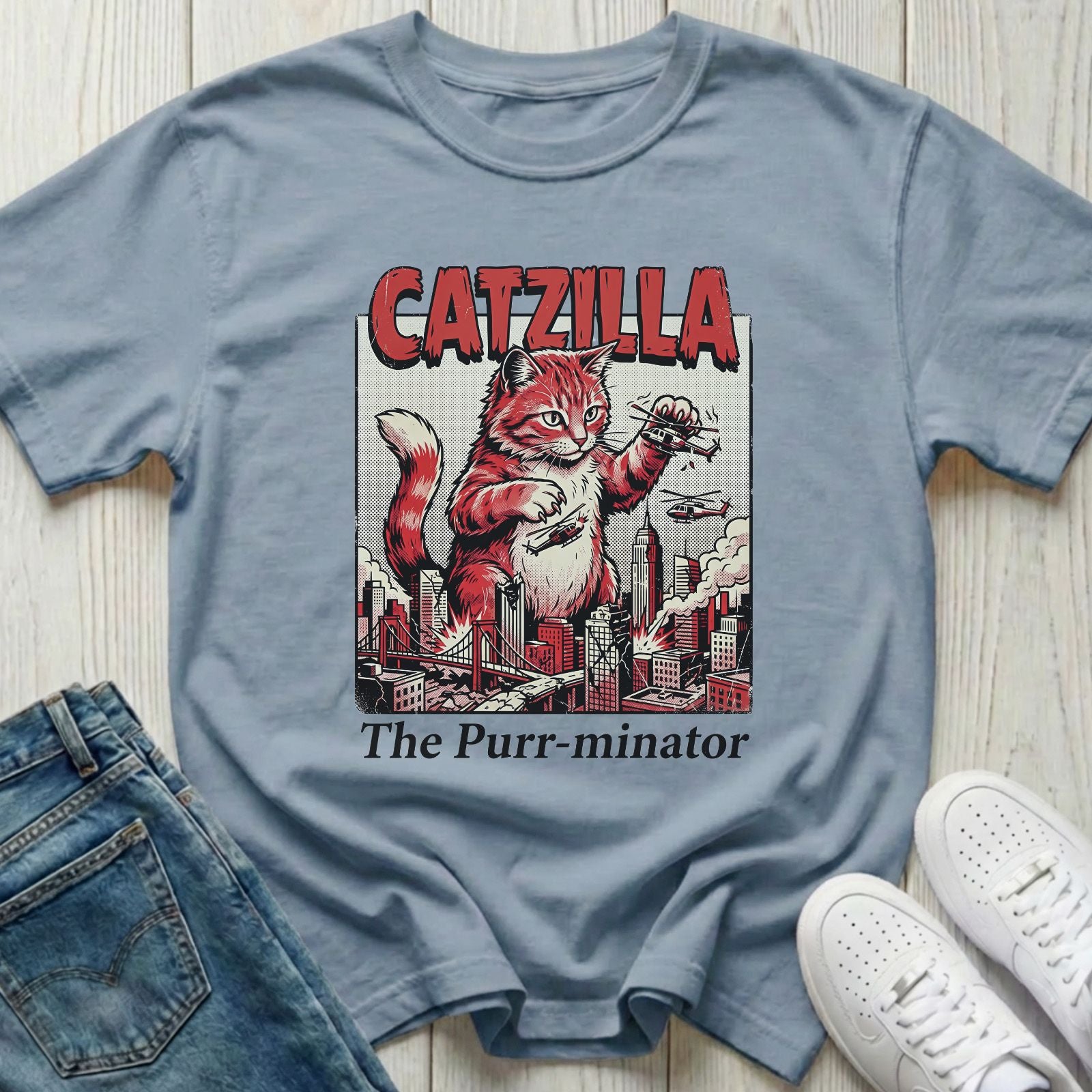 Catzilla The Purr-minator T-shirt