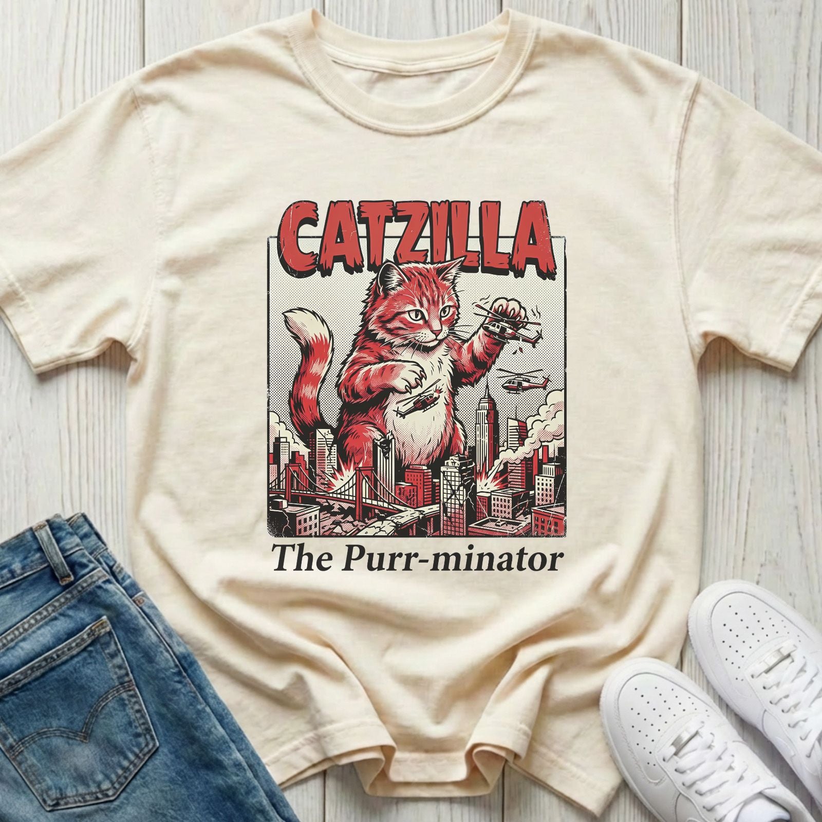 Catzilla The Purr-minator T-shirt