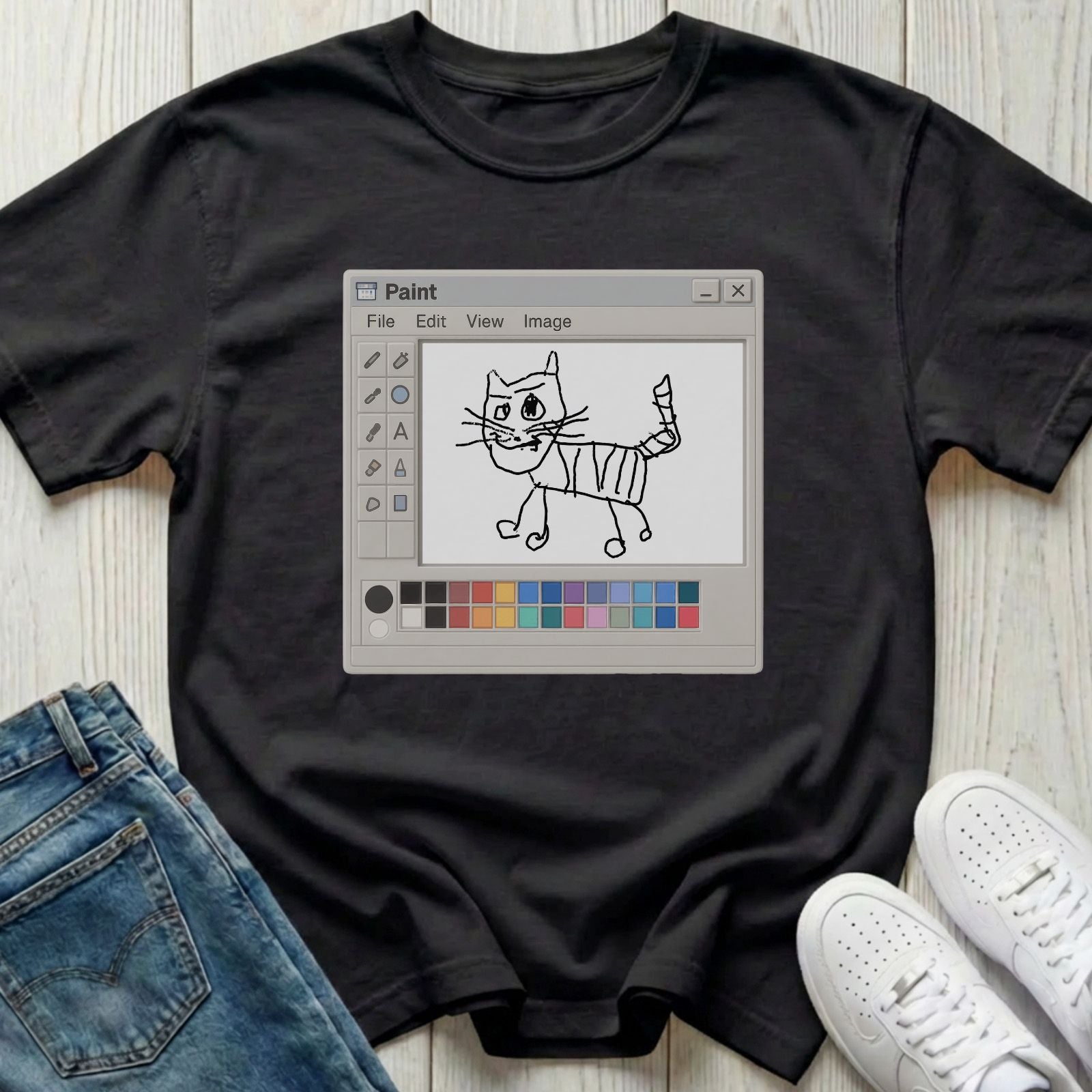 Chaos Sketch Cat T-shirt