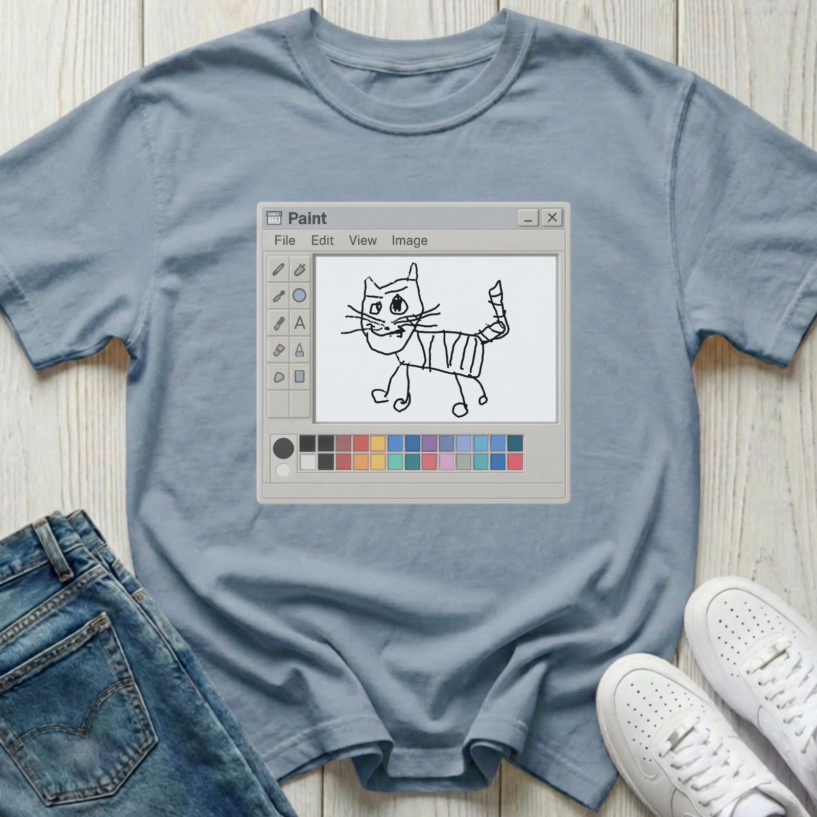 Chaos Sketch Cat T-shirt