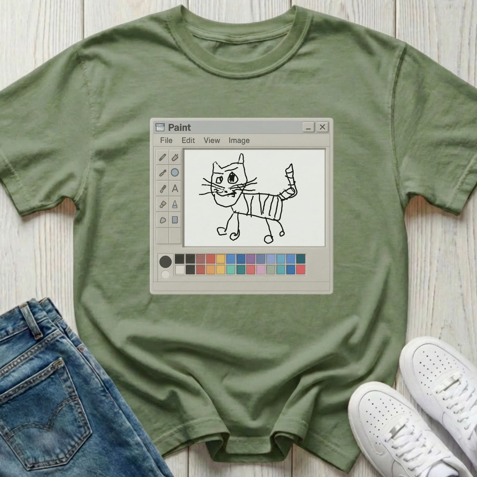 Chaos Sketch Cat T-shirt