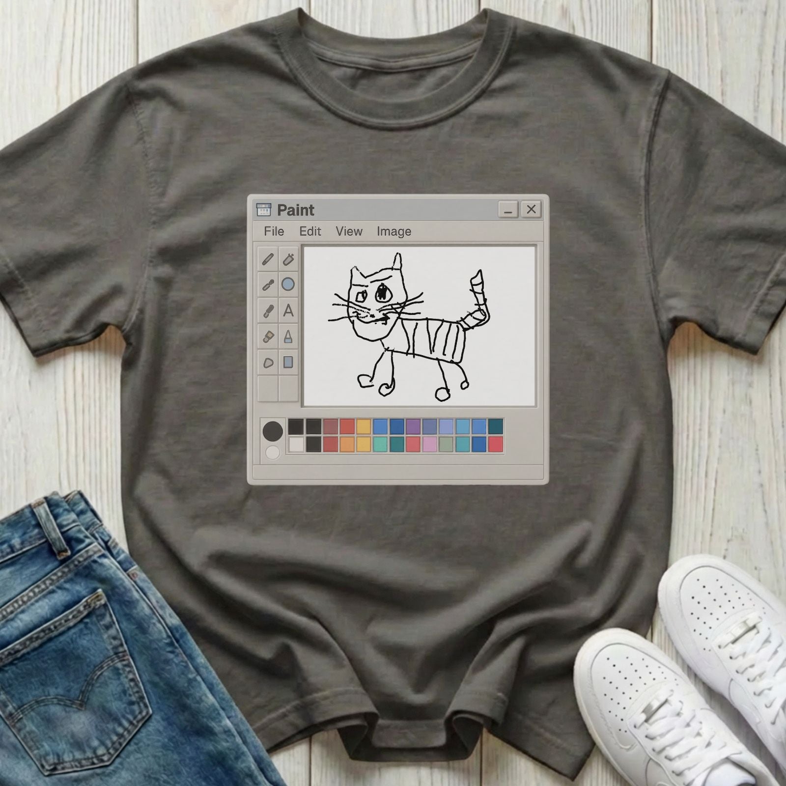 Chaos Sketch Cat T-shirt