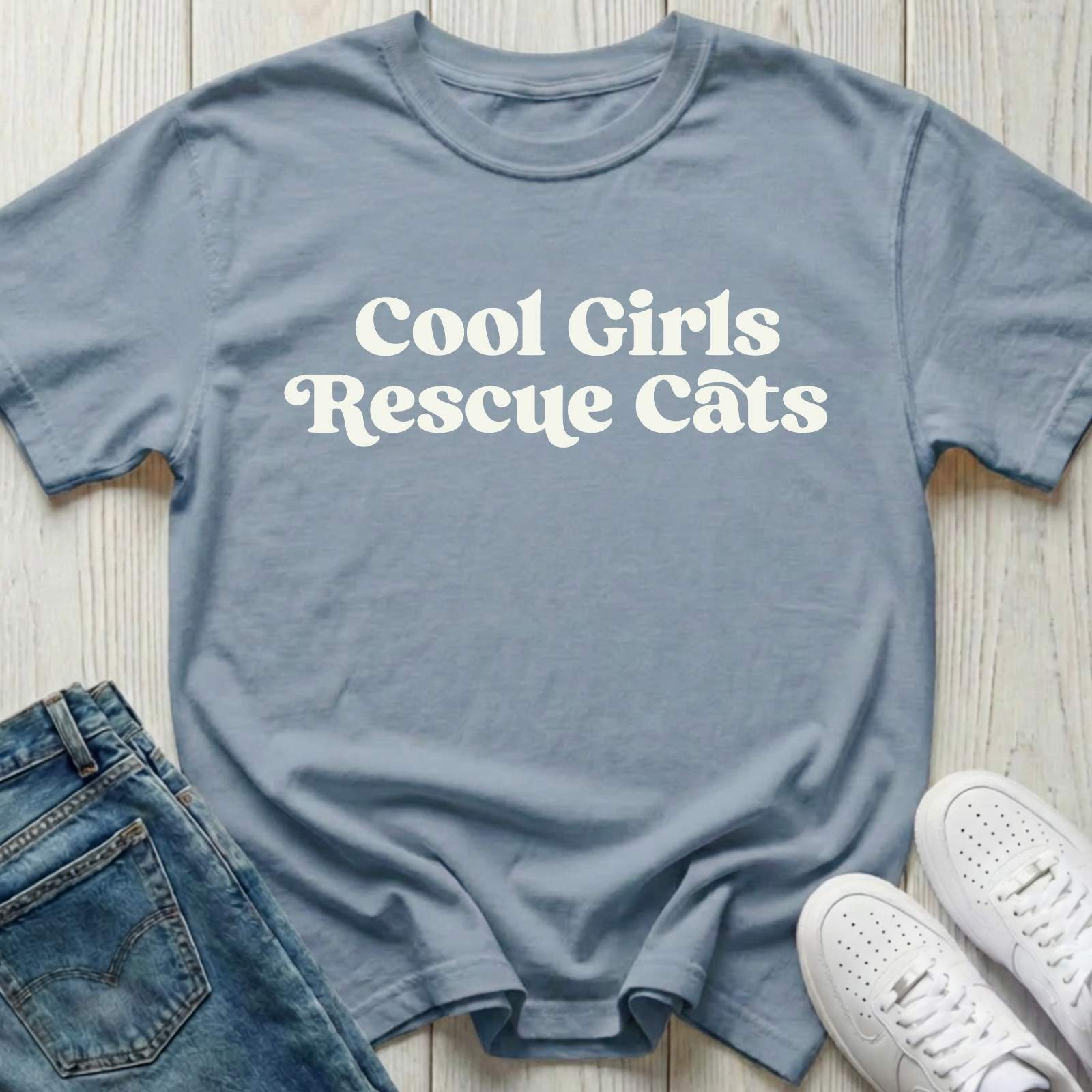 Cool Girls Rescue Cats T-shirt