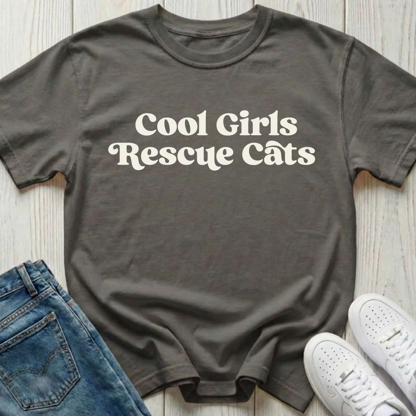 Cool Girls Rescue Cats T-shirt