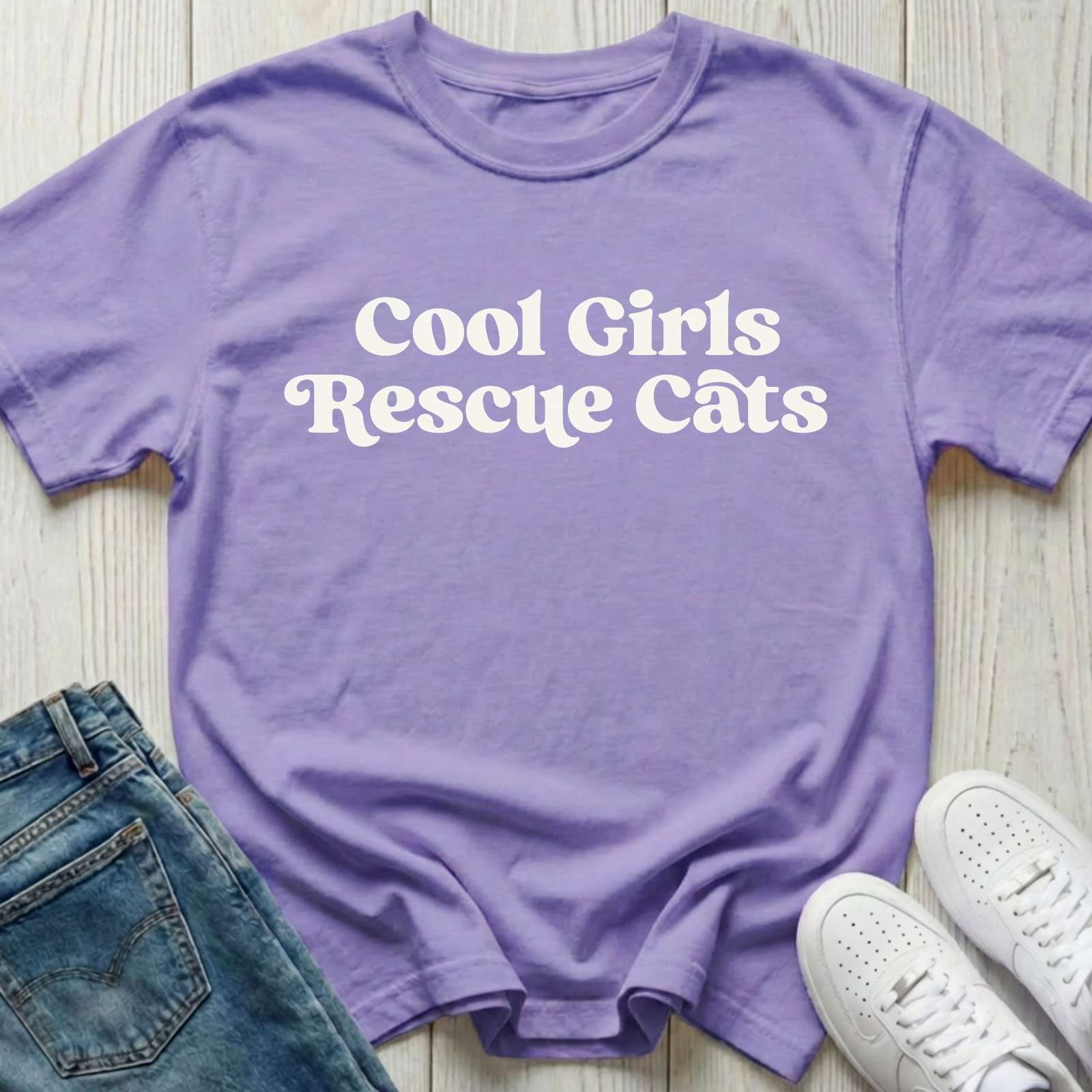 Cool Girls Rescue Cats T-shirt