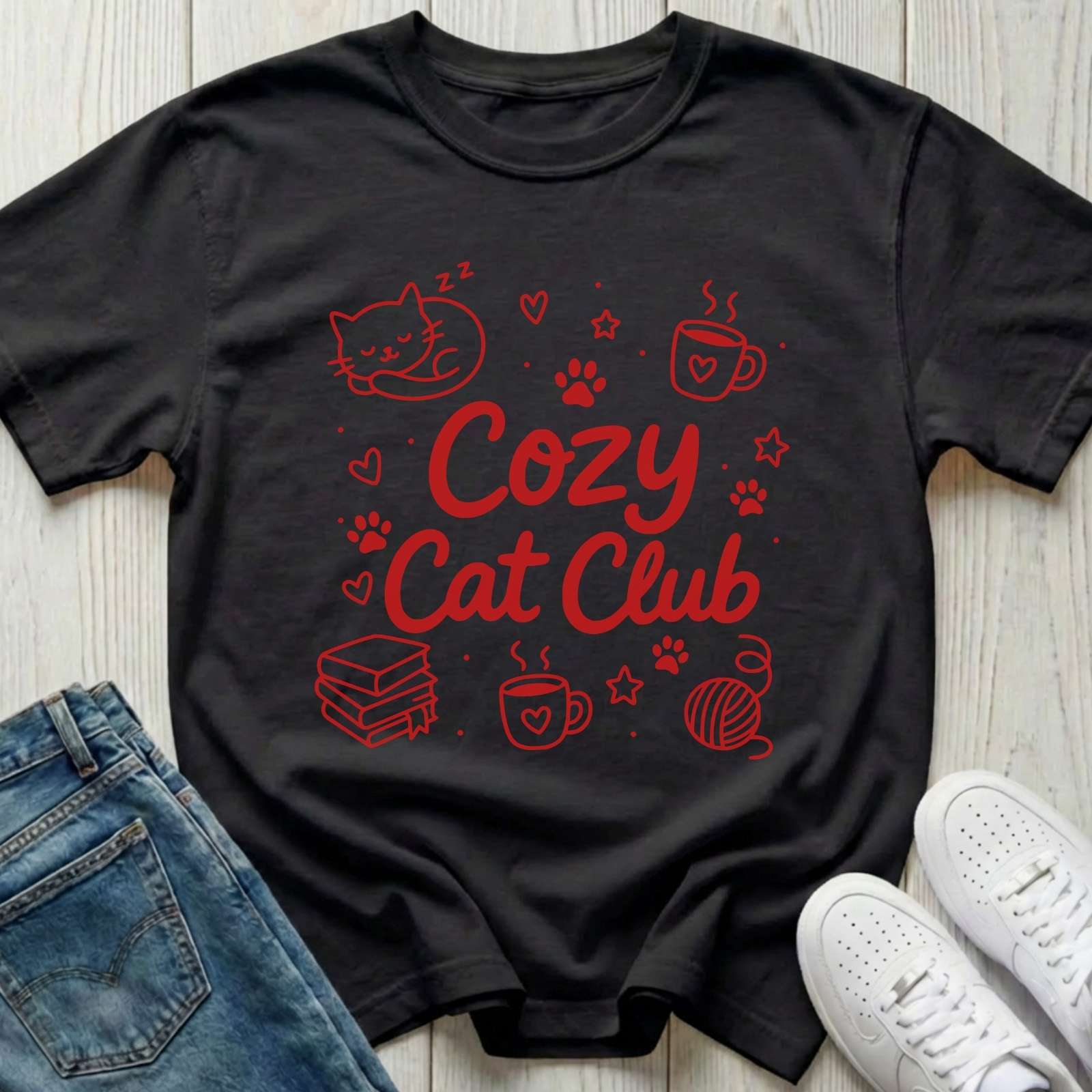 Cozy Cat Club T-shirt