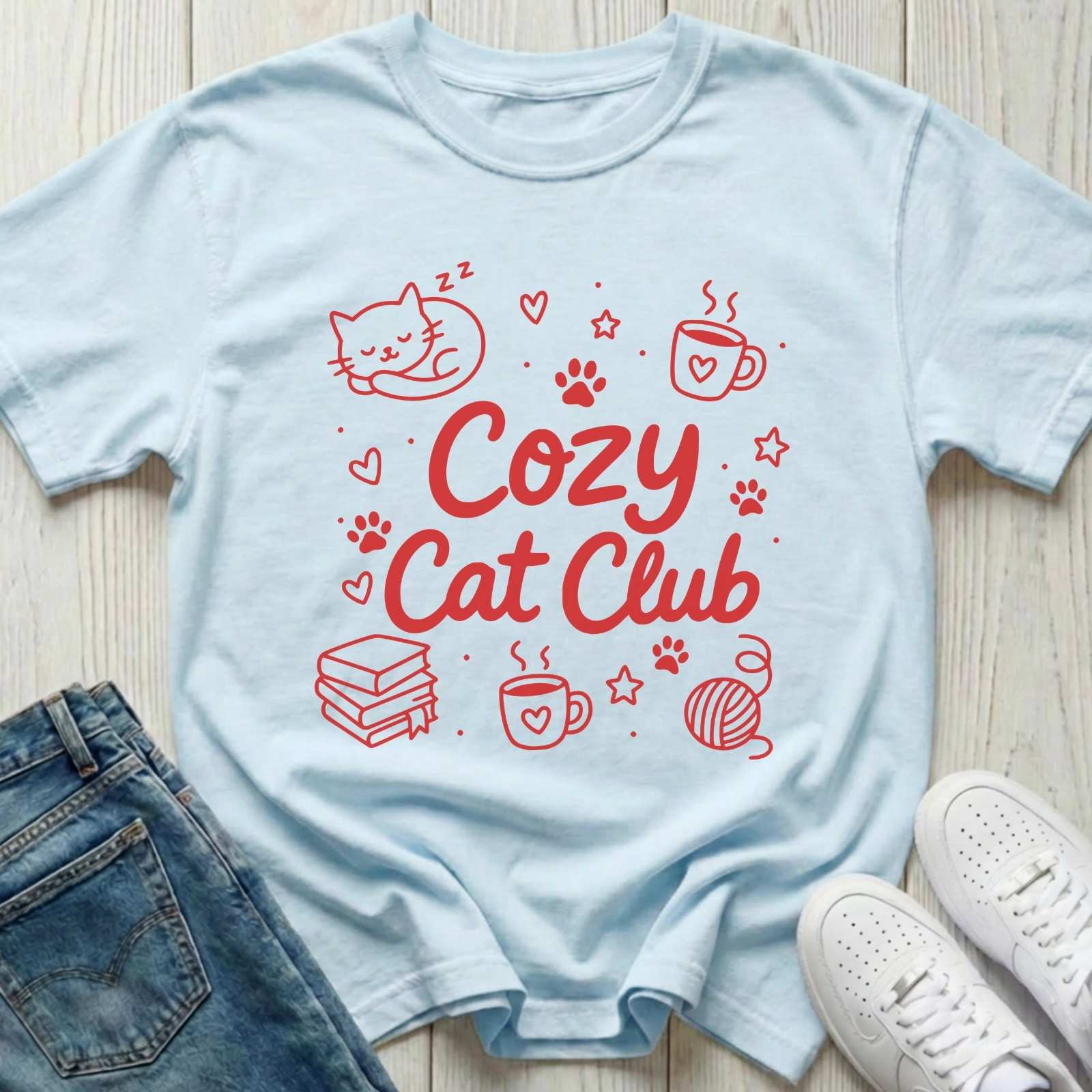 Cozy Cat Club T-shirt