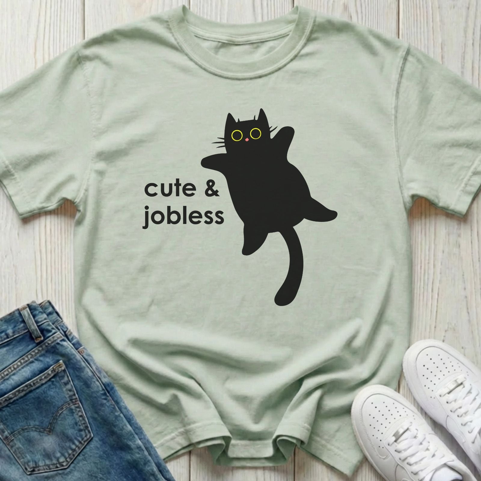 Cute & Jobless Cat T-shirt