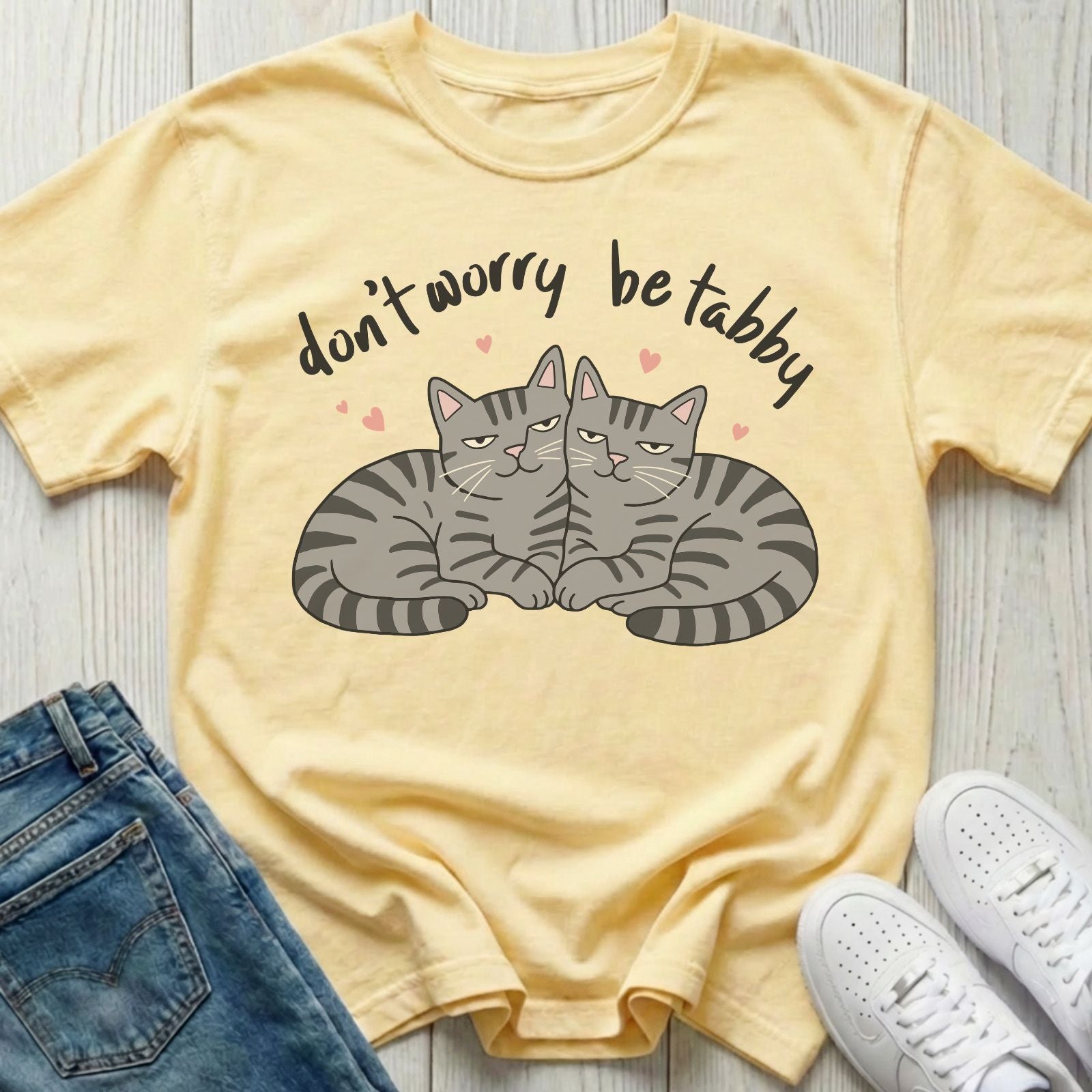 Don't Worry Be Tabby T-shirt