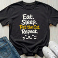Eat Sleep Pet the Cat Repeat T-shirt