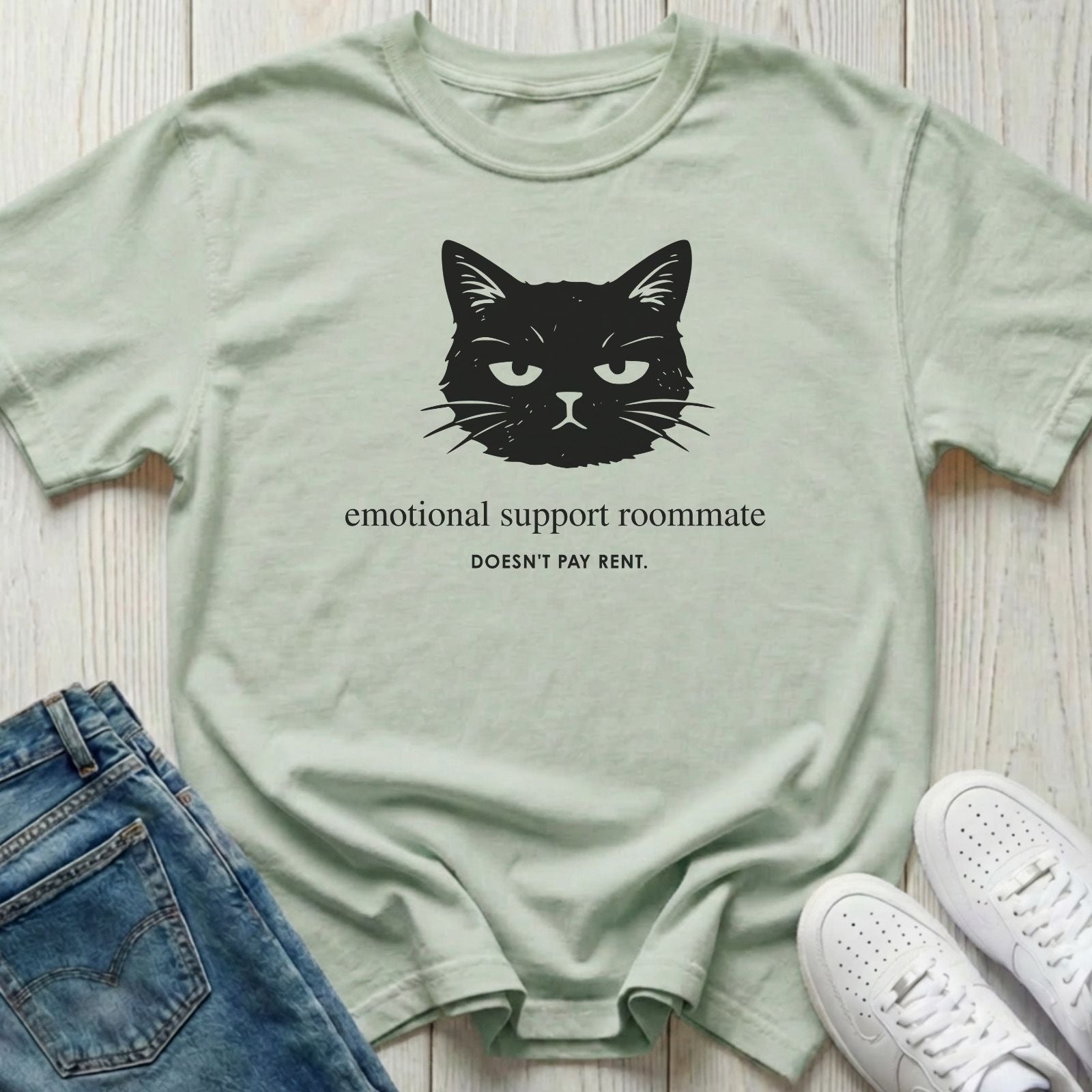 Emotional Support Roommate Cat T-shirt