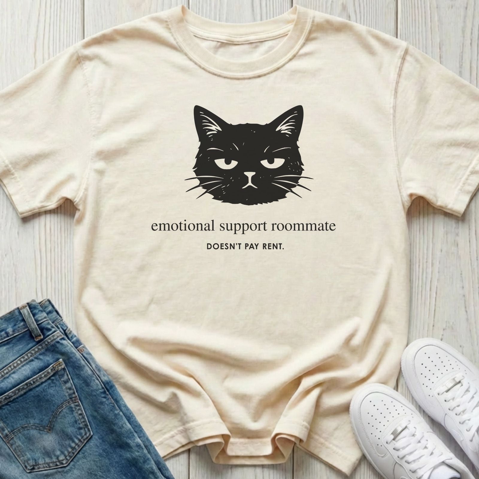 Emotional Support Roommate Cat T-shirt